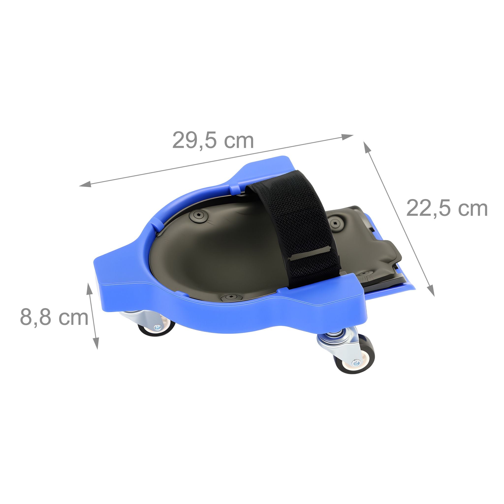 Knieschoner auf Rollen Blau-Schwarz von Relaxdays