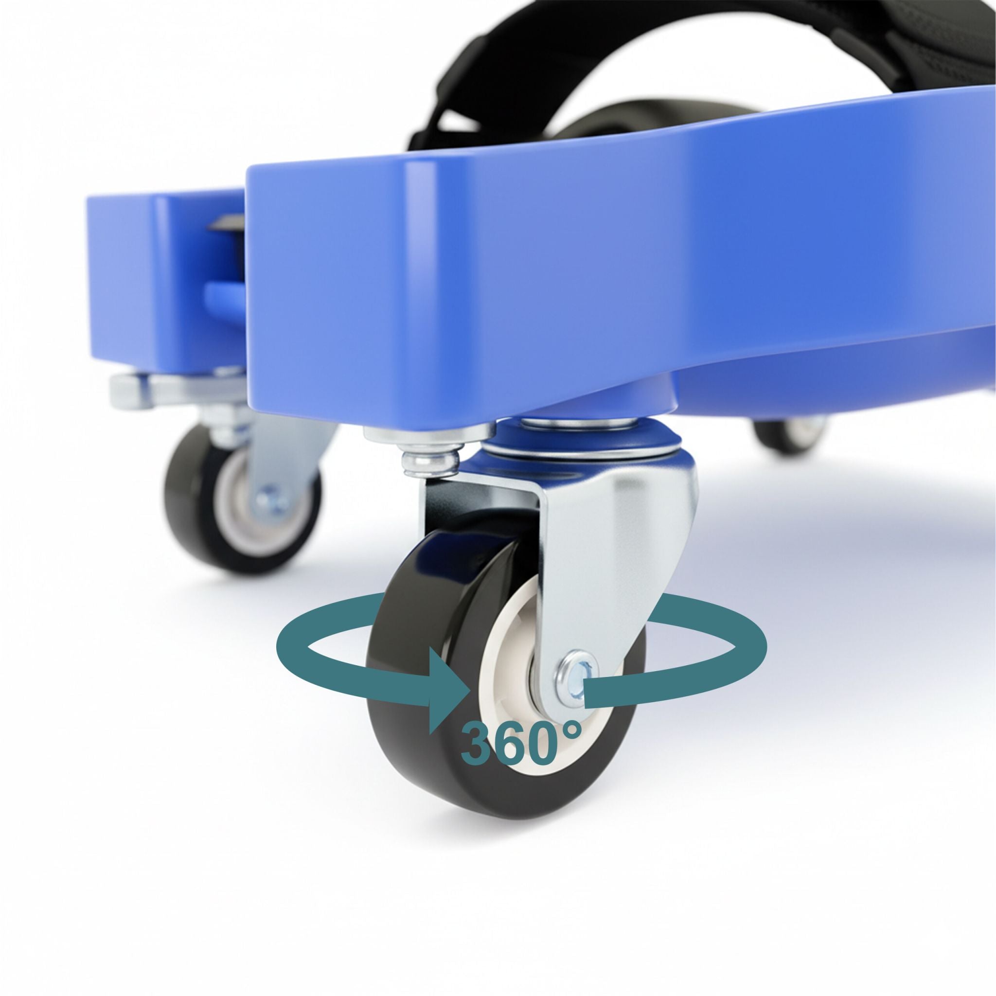 Knieschoner auf Rollen Blau-Schwarz von Relaxdays