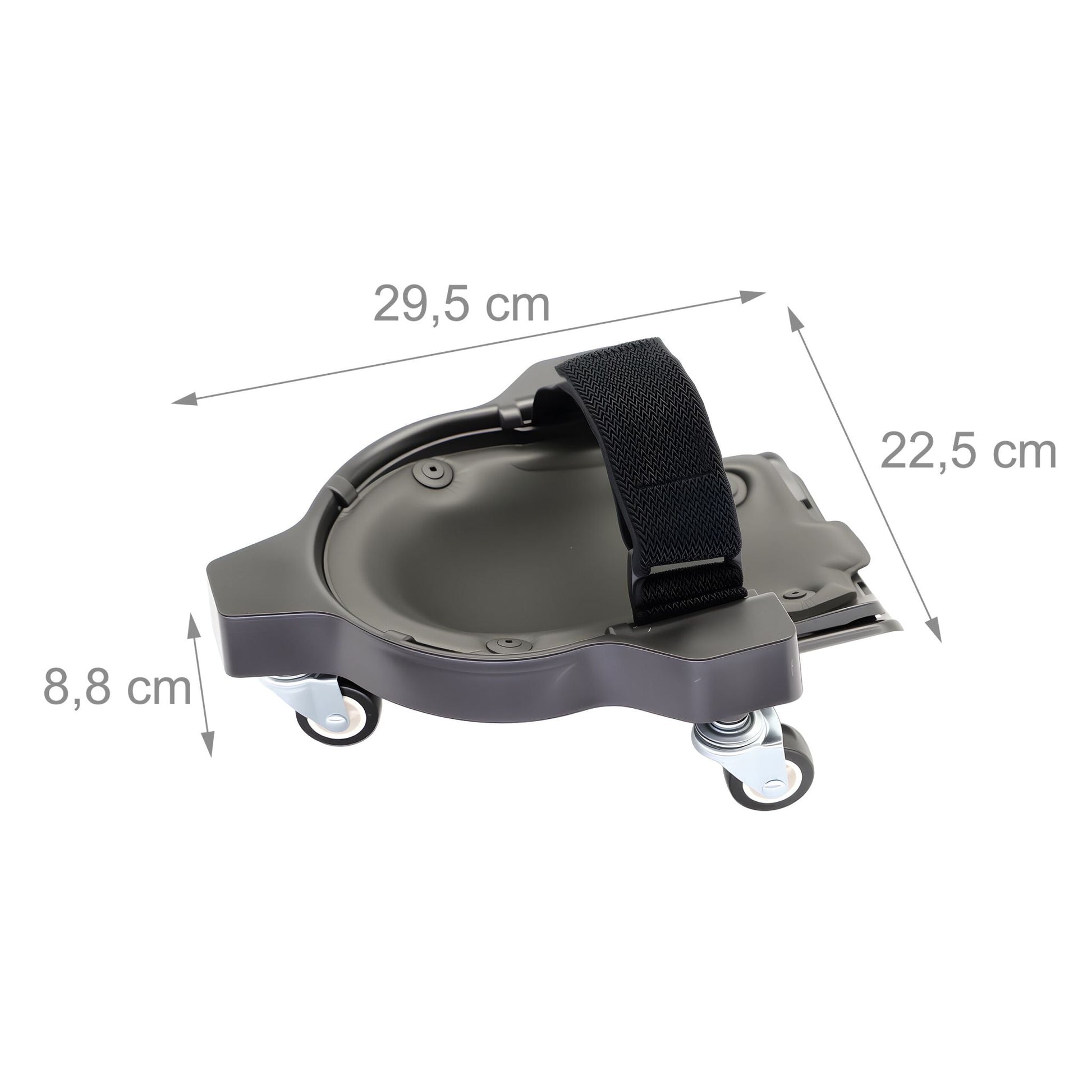 Knieschoner auf Rollen Schwarz von Relaxdays