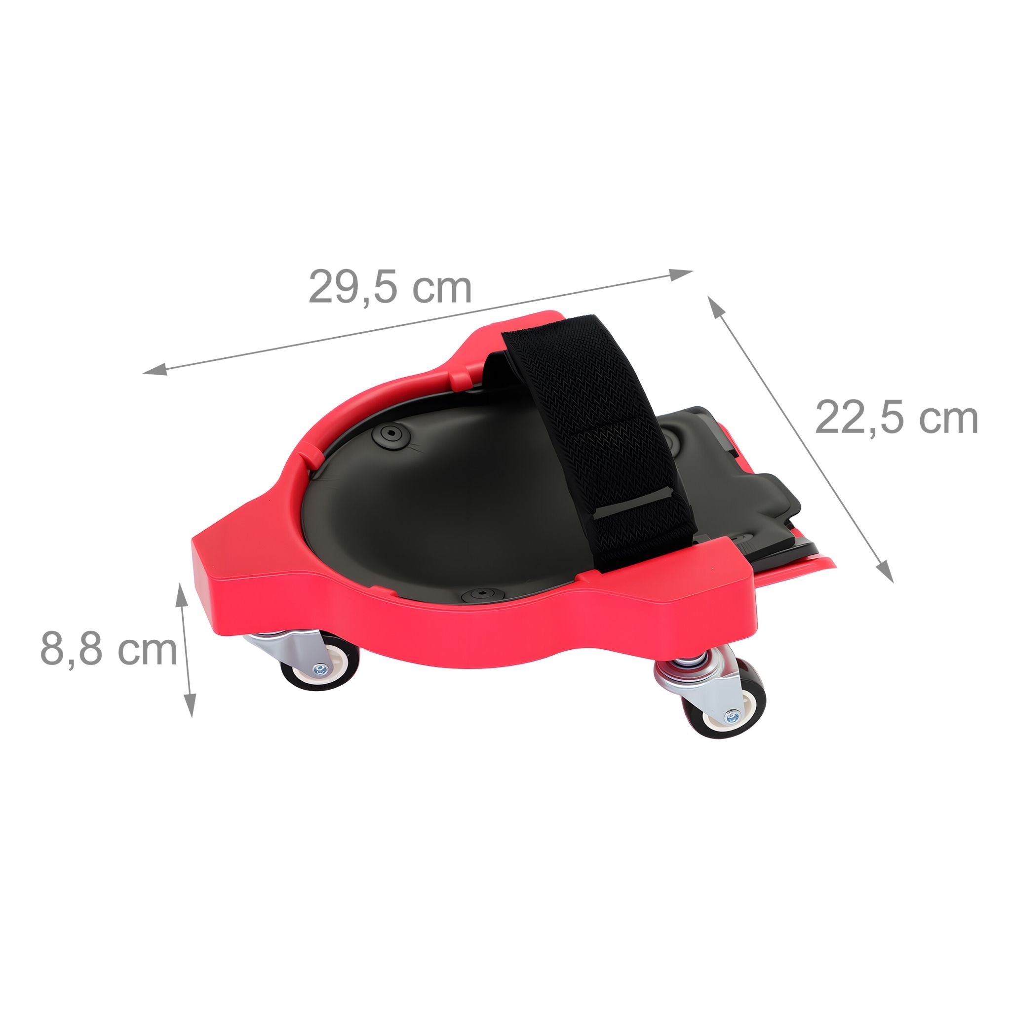 Knieschoner auf Rollen Rot-Schwarz von Relaxdays