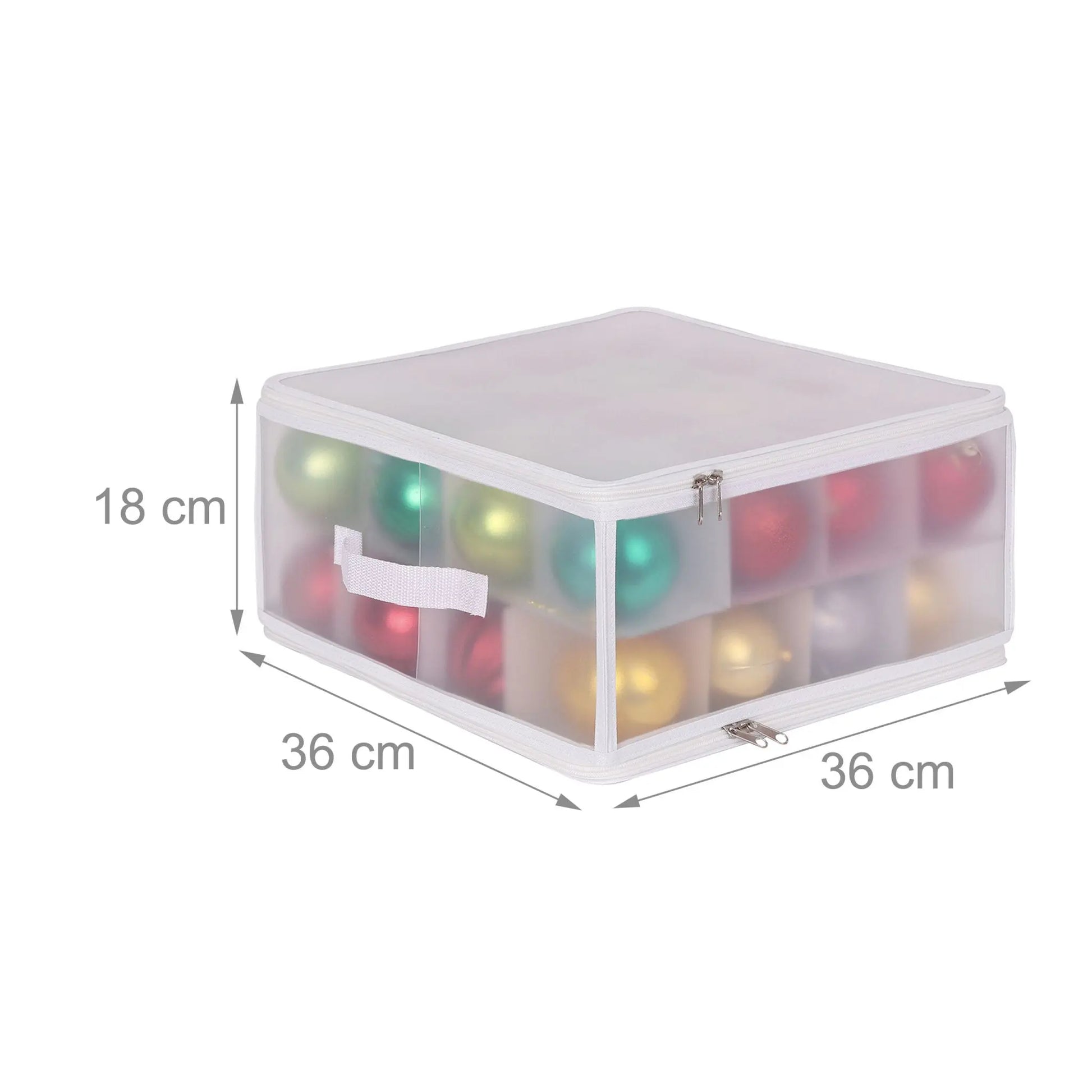 Weihnachtskugel Aufbewahrungsbox Weiss-Transparent Grösse 1 von guteszeug.ch