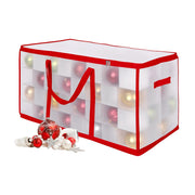 Weihnachtskugel Aufbewahrungsbox Rot-Transparent Grösse 3 von Relaxdays