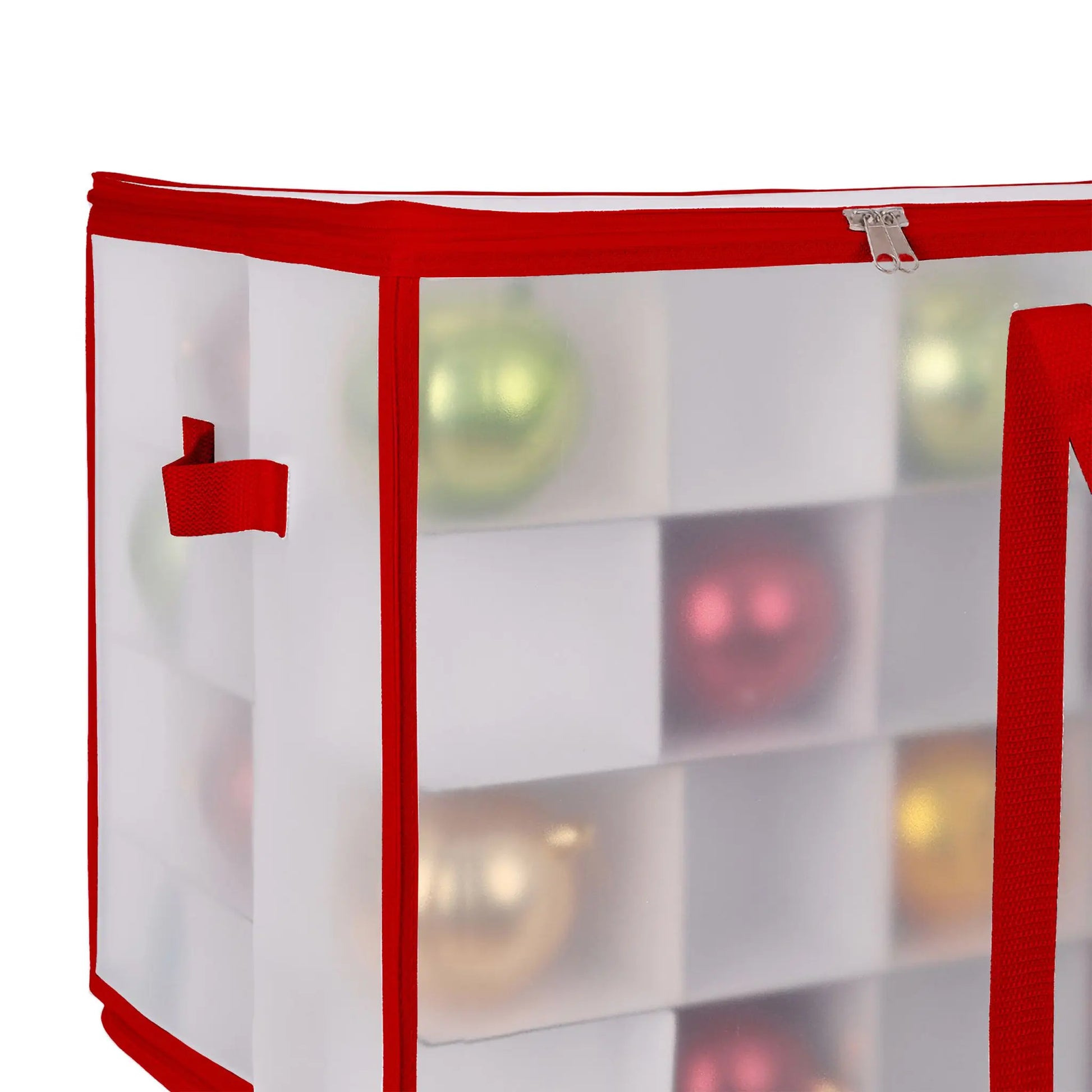 Weihnachtskugel Aufbewahrungsbox Rot-Transparent Grösse 3 von Relaxdays