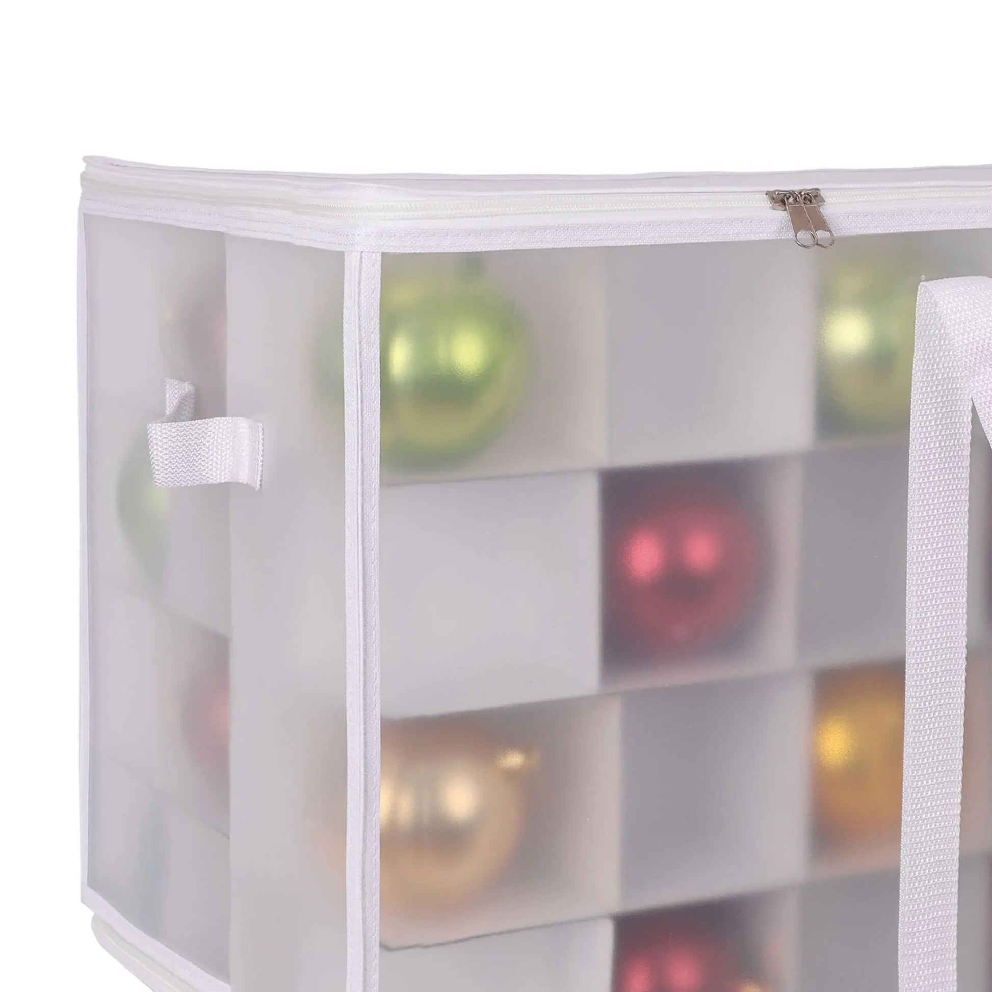 Weihnachtskugel Aufbewahrungsbox Weiss-Transparent Grösse 3 von Relaxdays