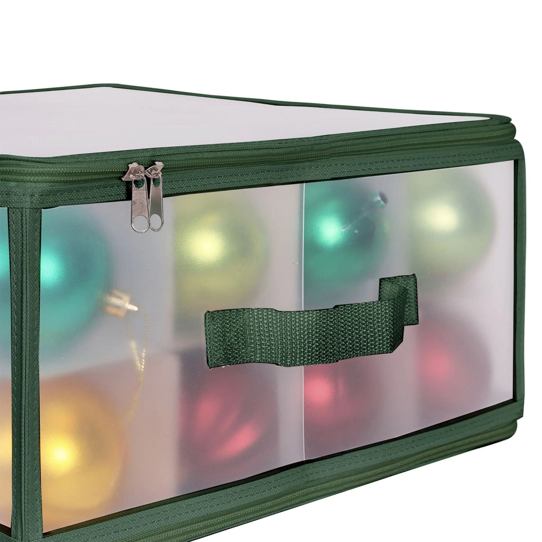 Weihnachtskugel Aufbewahrungsbox Grün-Transparent Grösse 1 von Relaxdays
