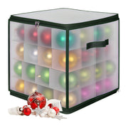 Weihnachtskugel Aufbewahrungsbox Grün-Transparent Grösse 2 von Relaxdays