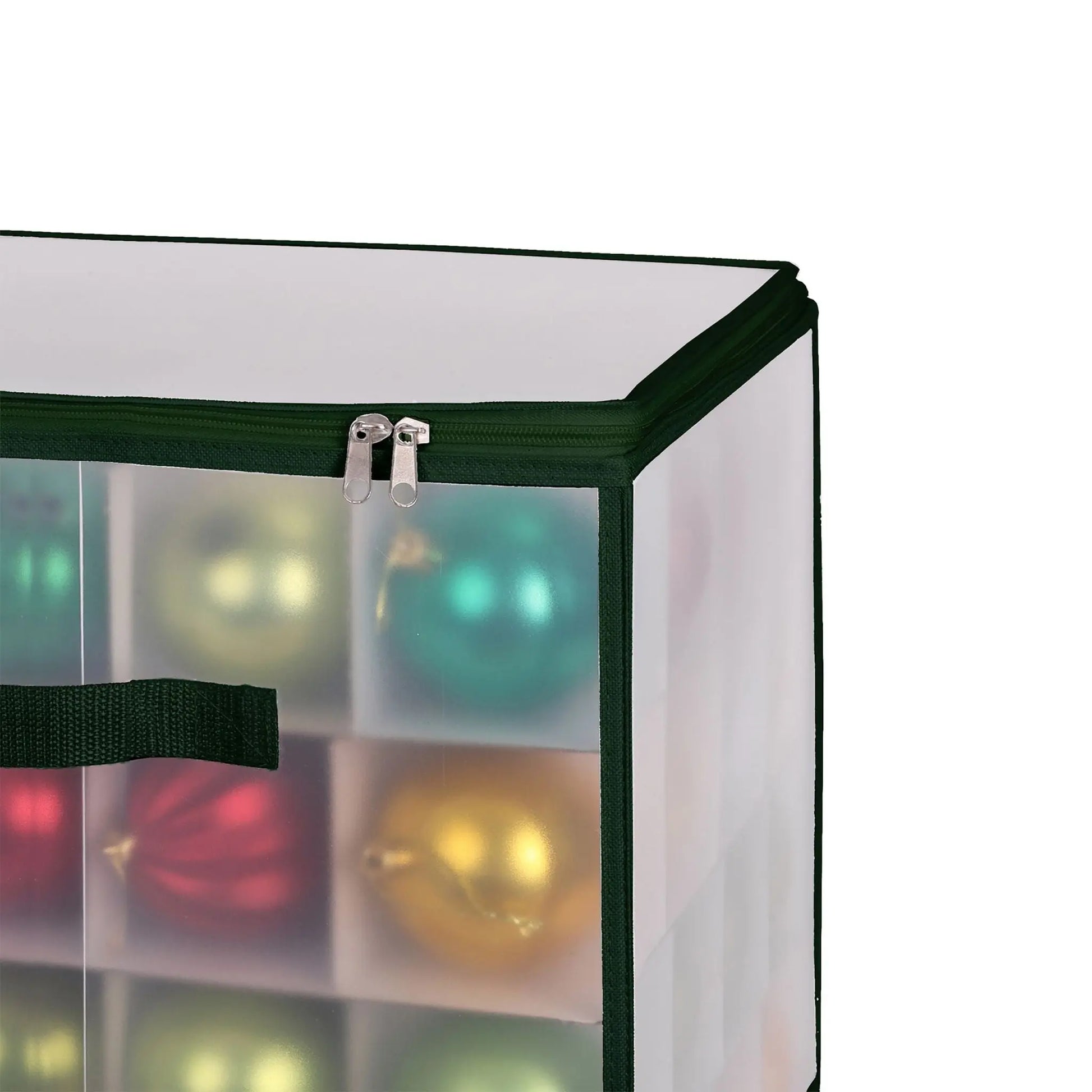 Weihnachtskugel Aufbewahrungsbox Grün-Transparent Grösse 2 von Relaxdays