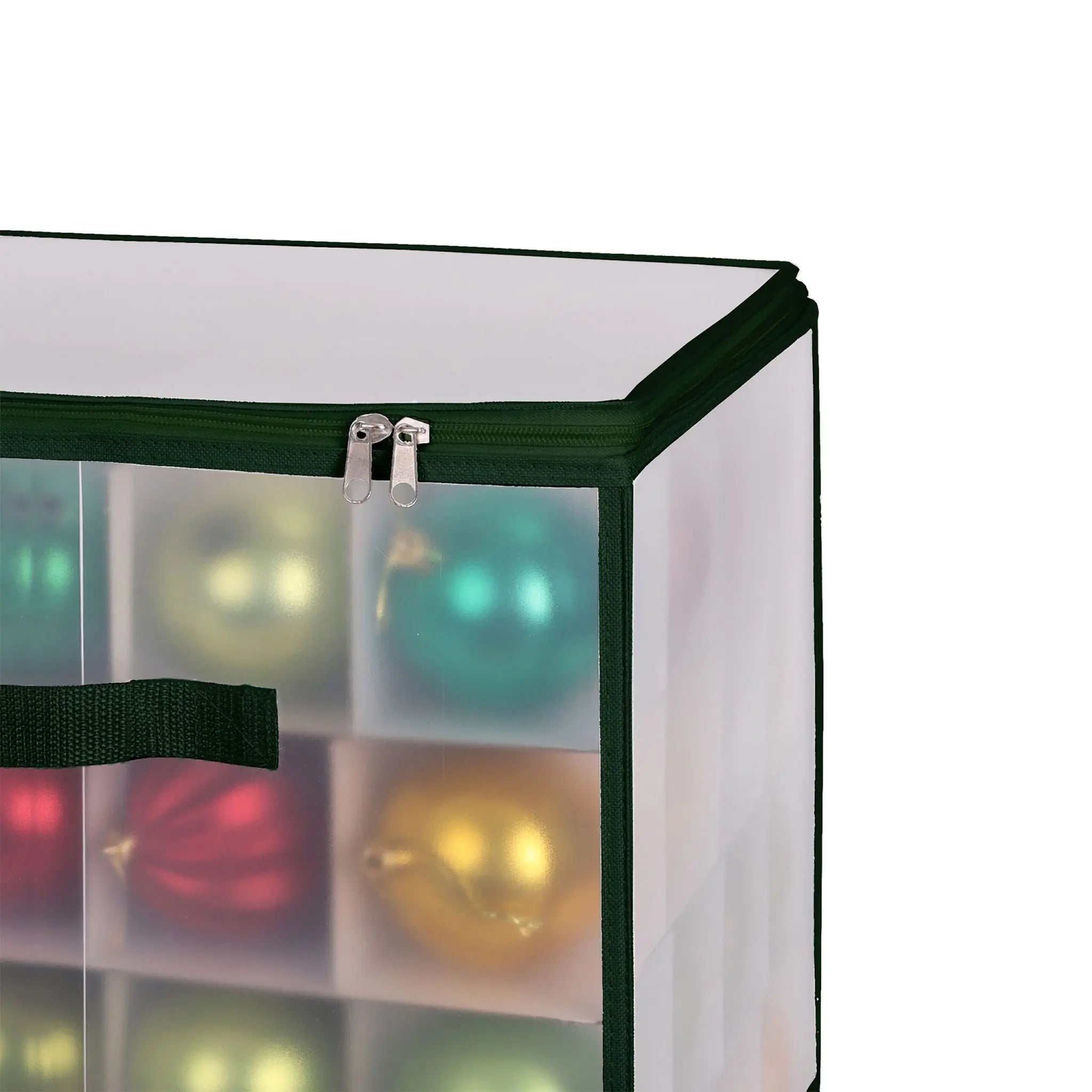 Weihnachtskugel Aufbewahrungsbox Grün-Transparent Grösse 2 von Relaxdays