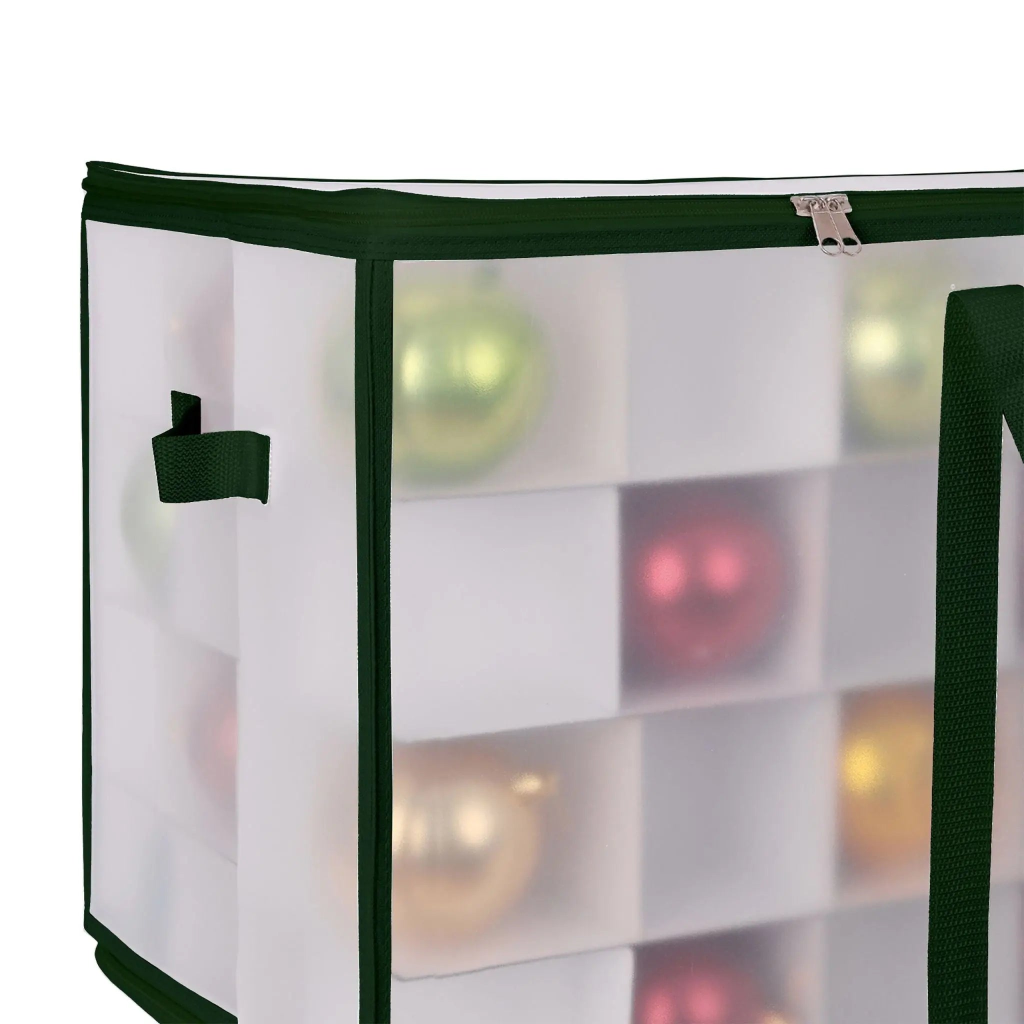 Weihnachtskugel Aufbewahrungsbox Grün-Transparent Grösse 3 von Relaxdays