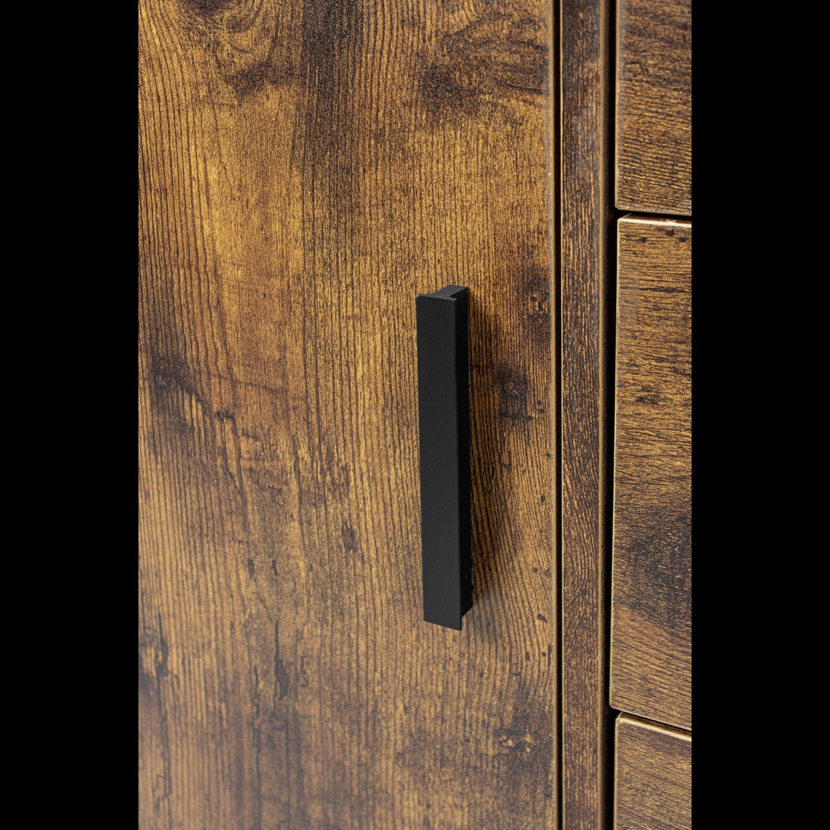 Abschliessbarer Rollcontainer Braun-Schwarz von Relaxdays