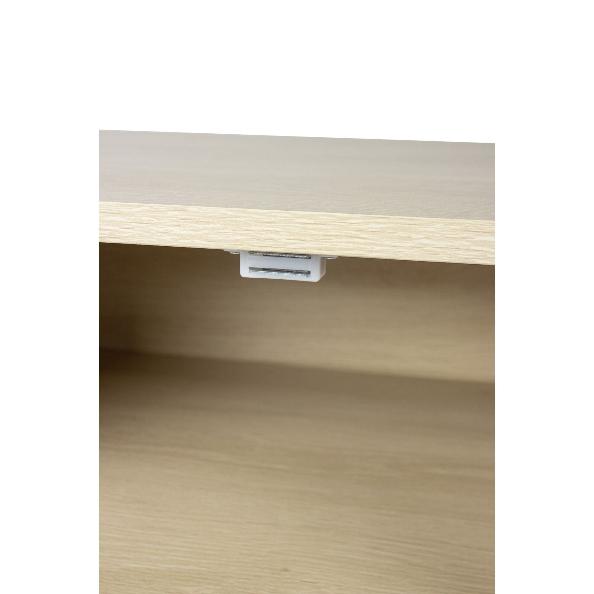 TV Lowboard 6 Fächer Weiss-Hellbraun von Relaxdays