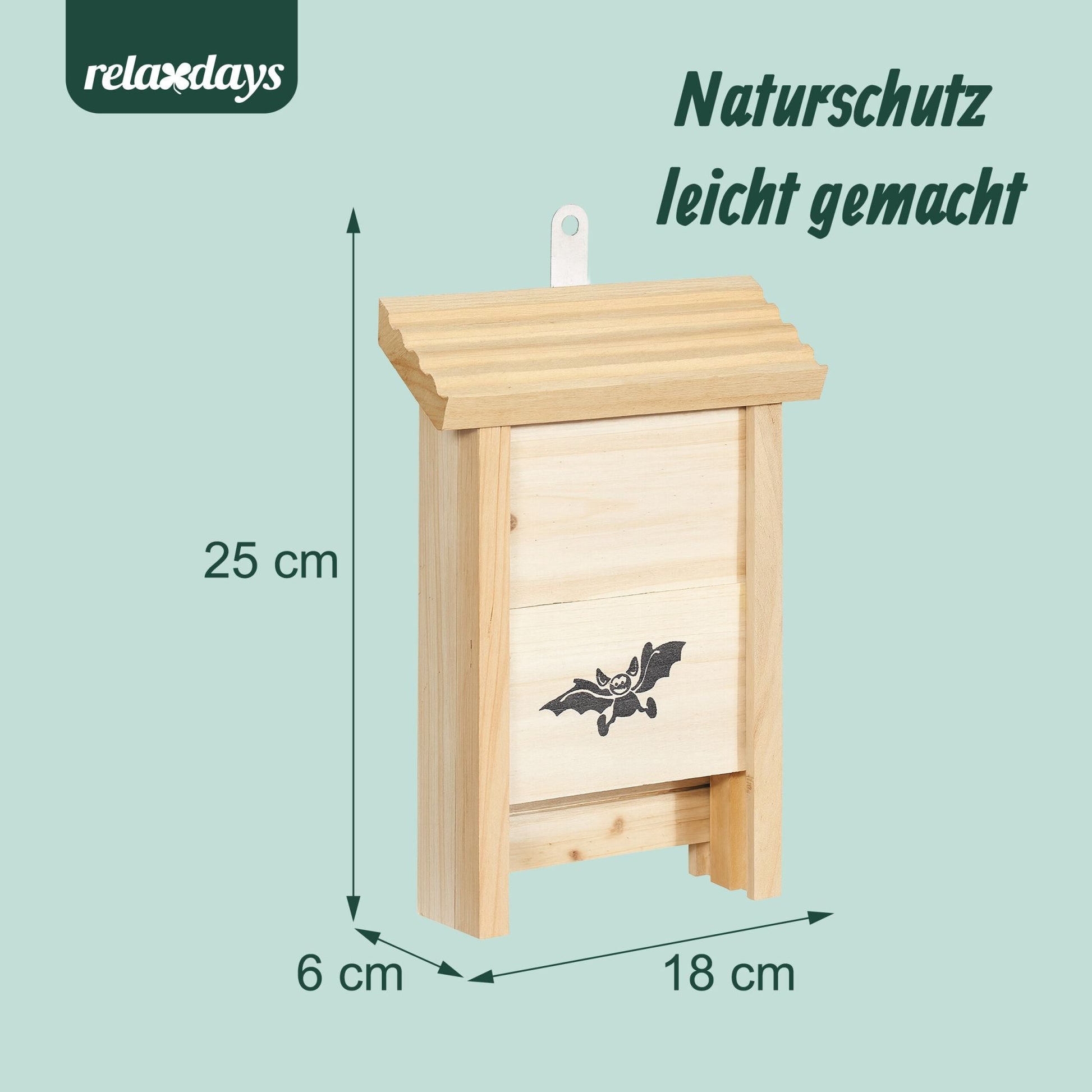 Fledermauskasten 4er-Set Hellbraun von Relaxdays