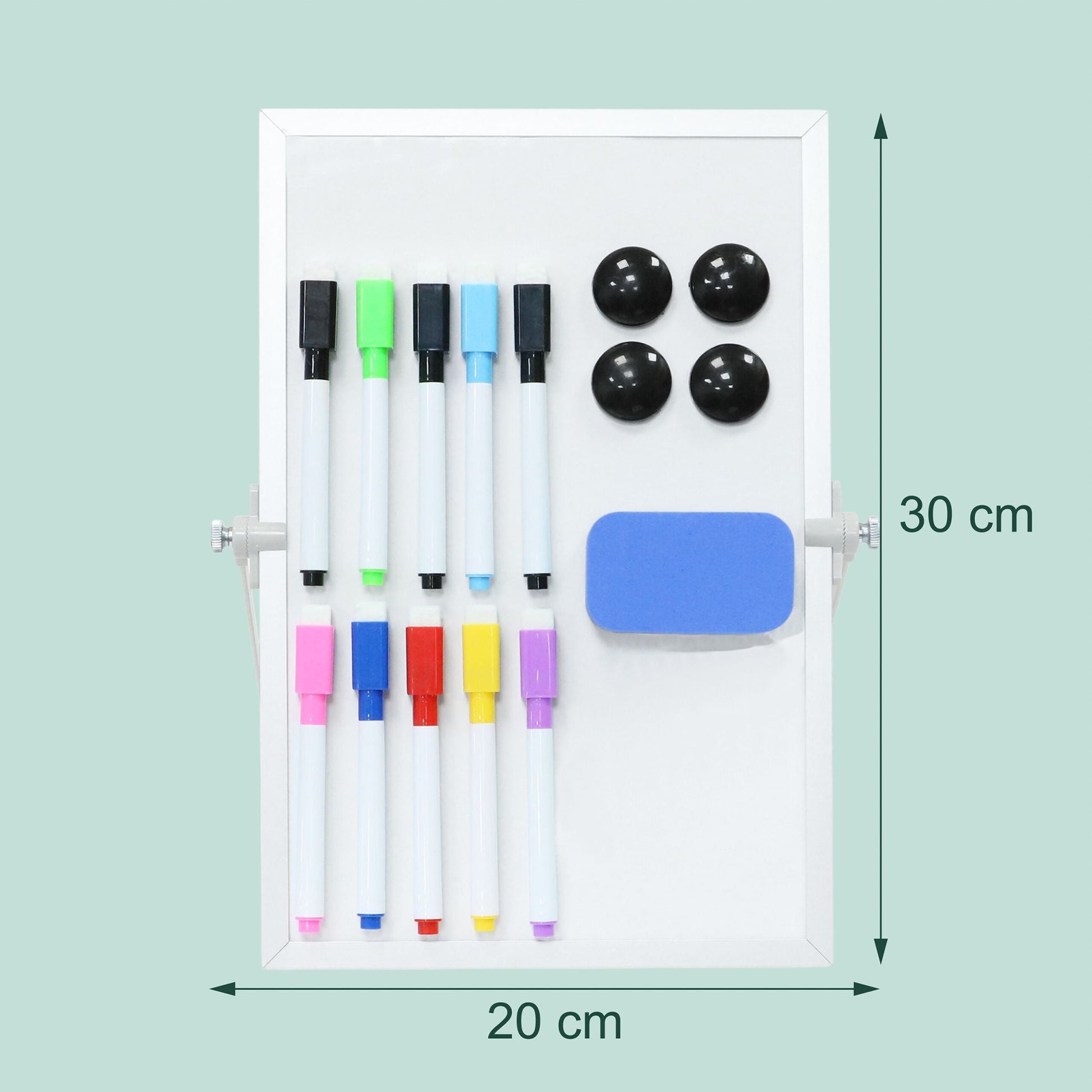 Whiteboard Tisch Weiss-Silber von Relaxdays
