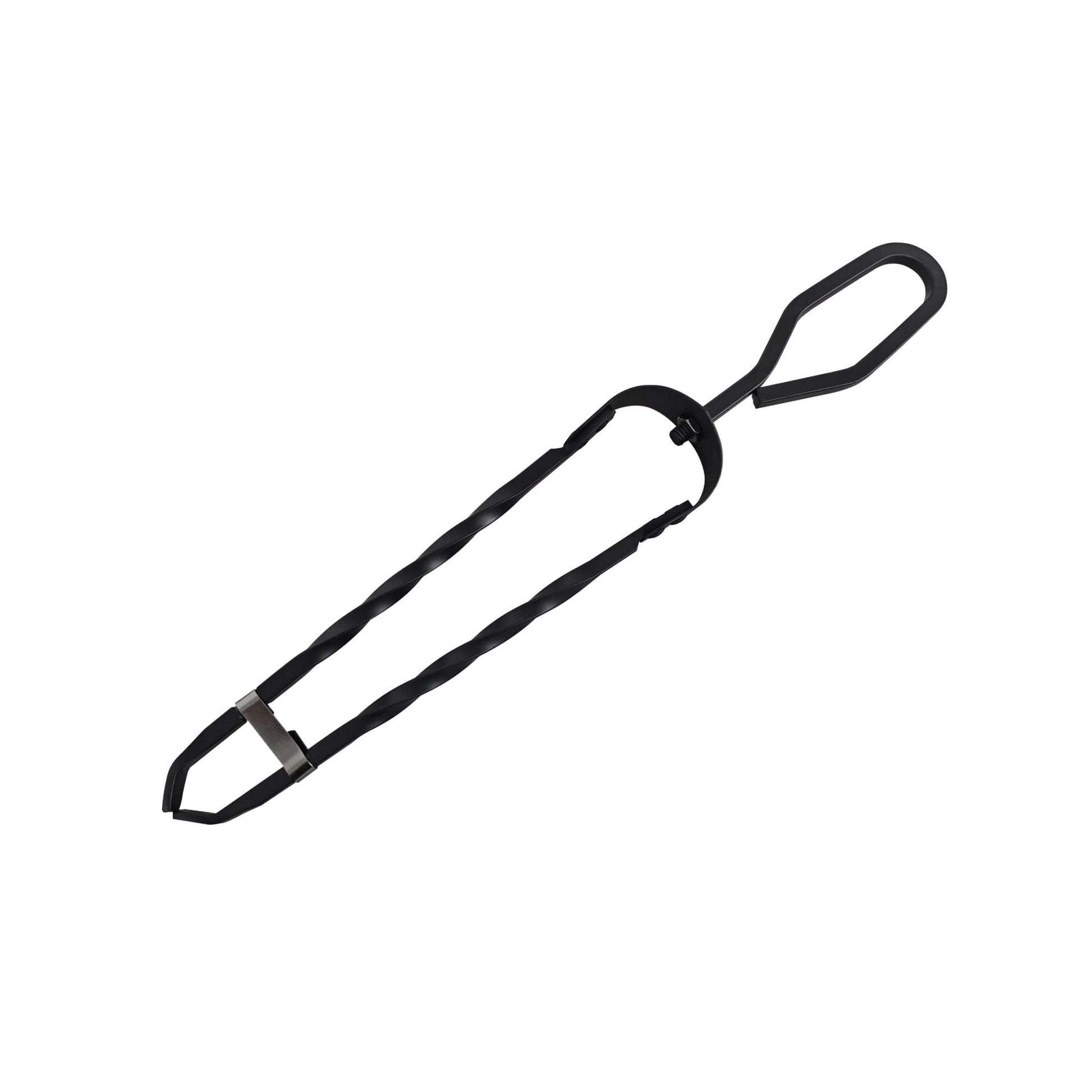Kaminholzzange Schmiedeeisen 46cm Schwarz von Relaxdays