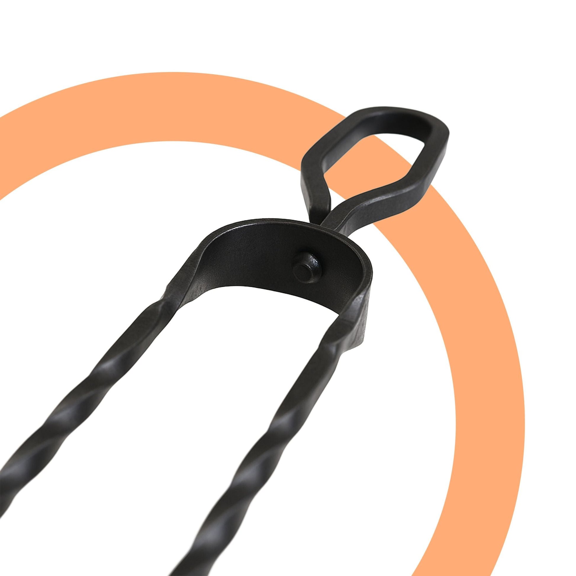 Kaminholzzange Schmiedeeisen 46cm Schwarz von Relaxdays