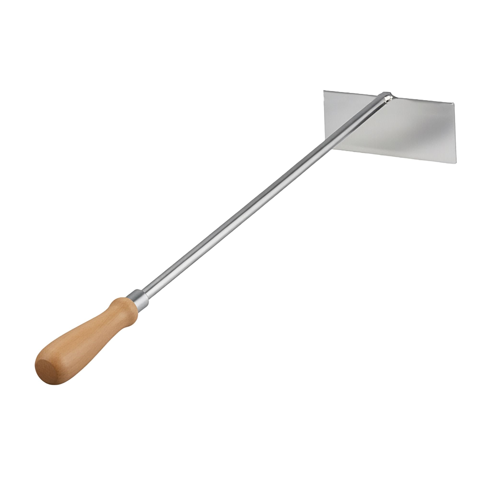 Aschekratzer Edelstahl mit Holzgriff Hellbraun-Silber von Relaxdays