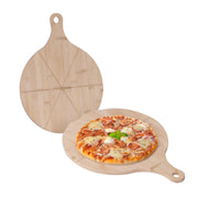 Bambus Pizzateller 2er-Set Hellbraun von Relaxdays