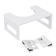Klappbarer Toilettenhocker Bambus Weiss von Relaxdays