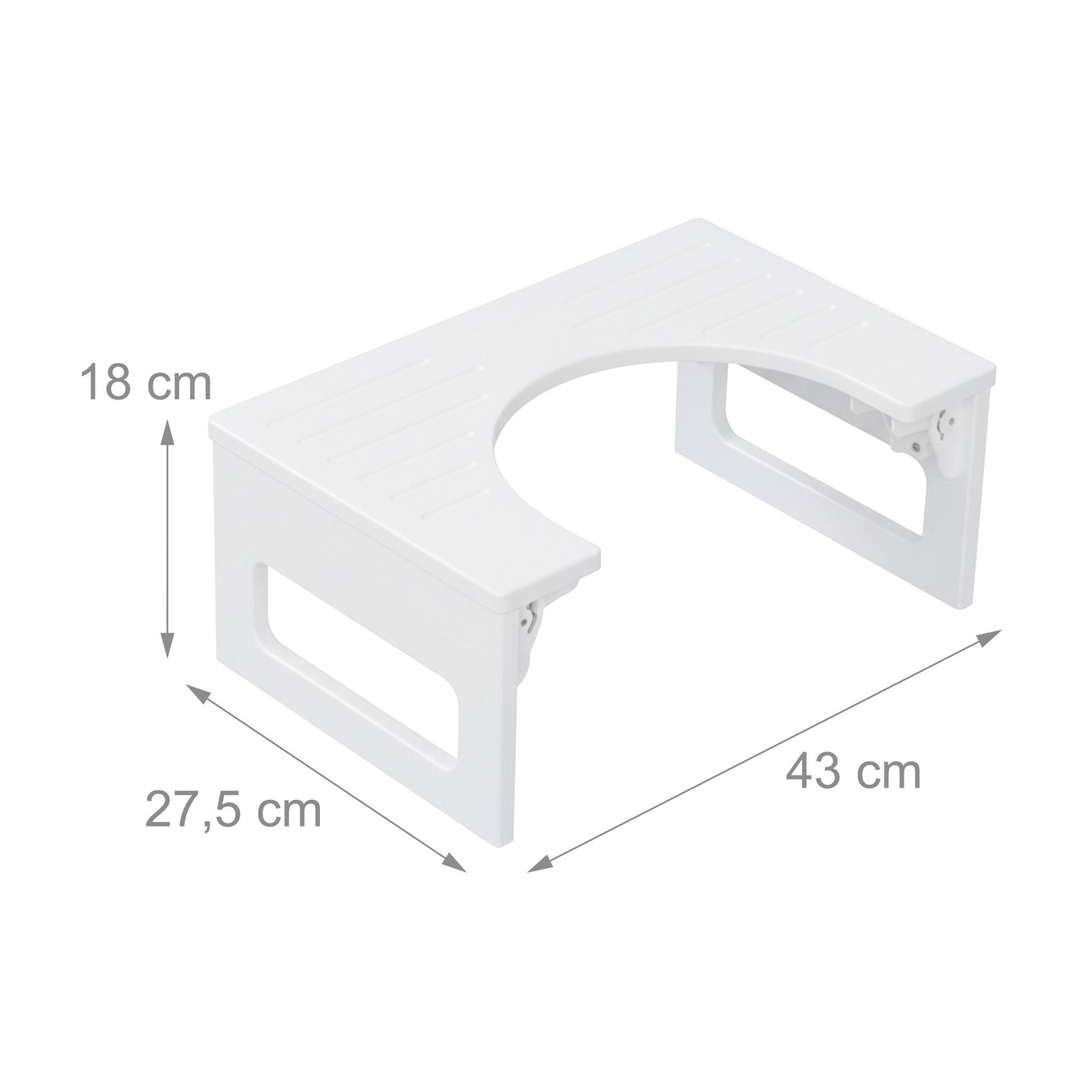 Klappbarer Toilettenhocker Bambus Weiss von Relaxdays