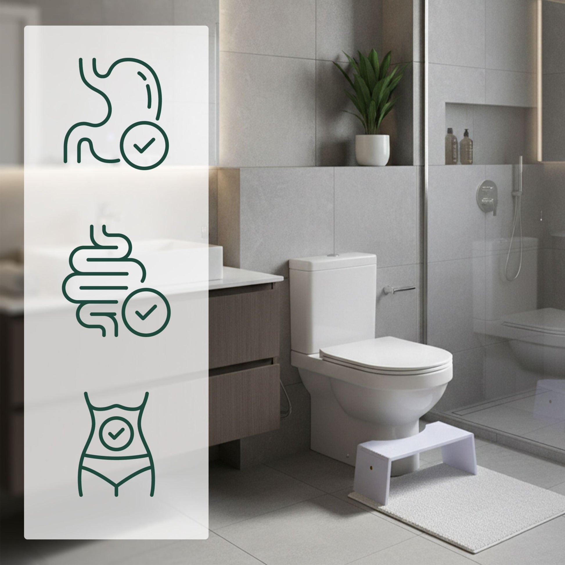 Klappbarer Toilettenhocker Bambus Weiss von Relaxdays