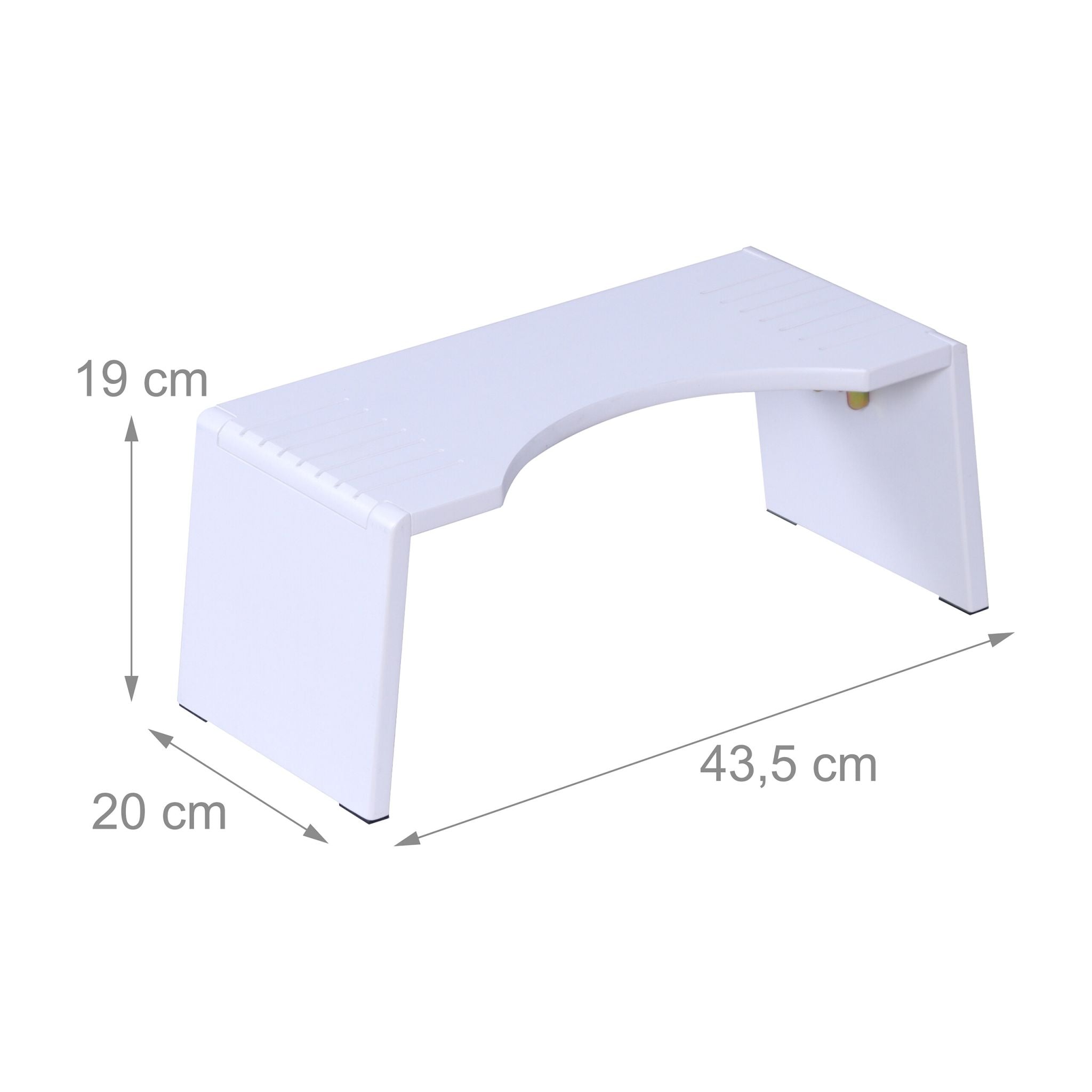 Klappbarer Toilettenhocker Bambus Weiss von Relaxdays