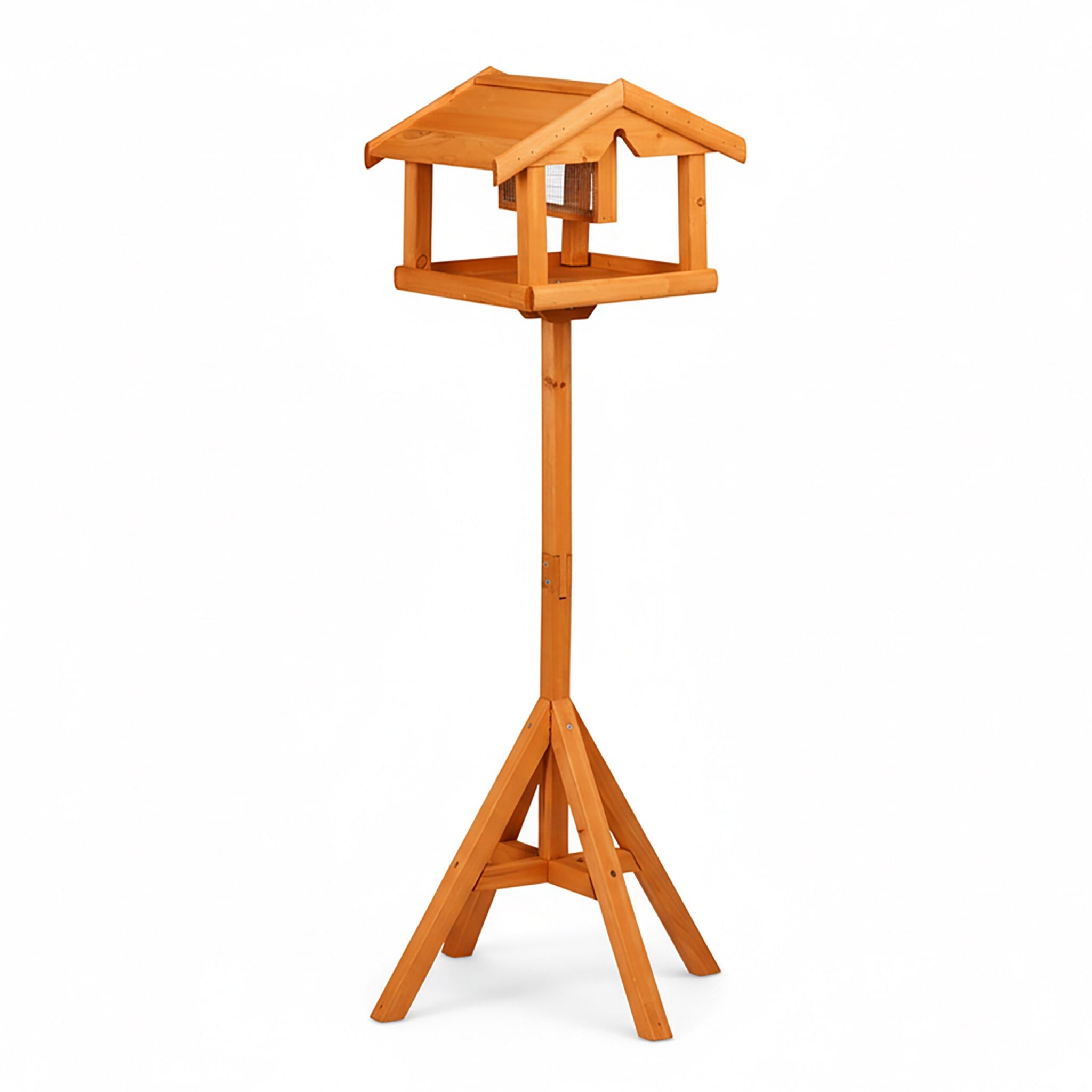 Vogelfutterhaus mit Ständer Orange von Relaxdays