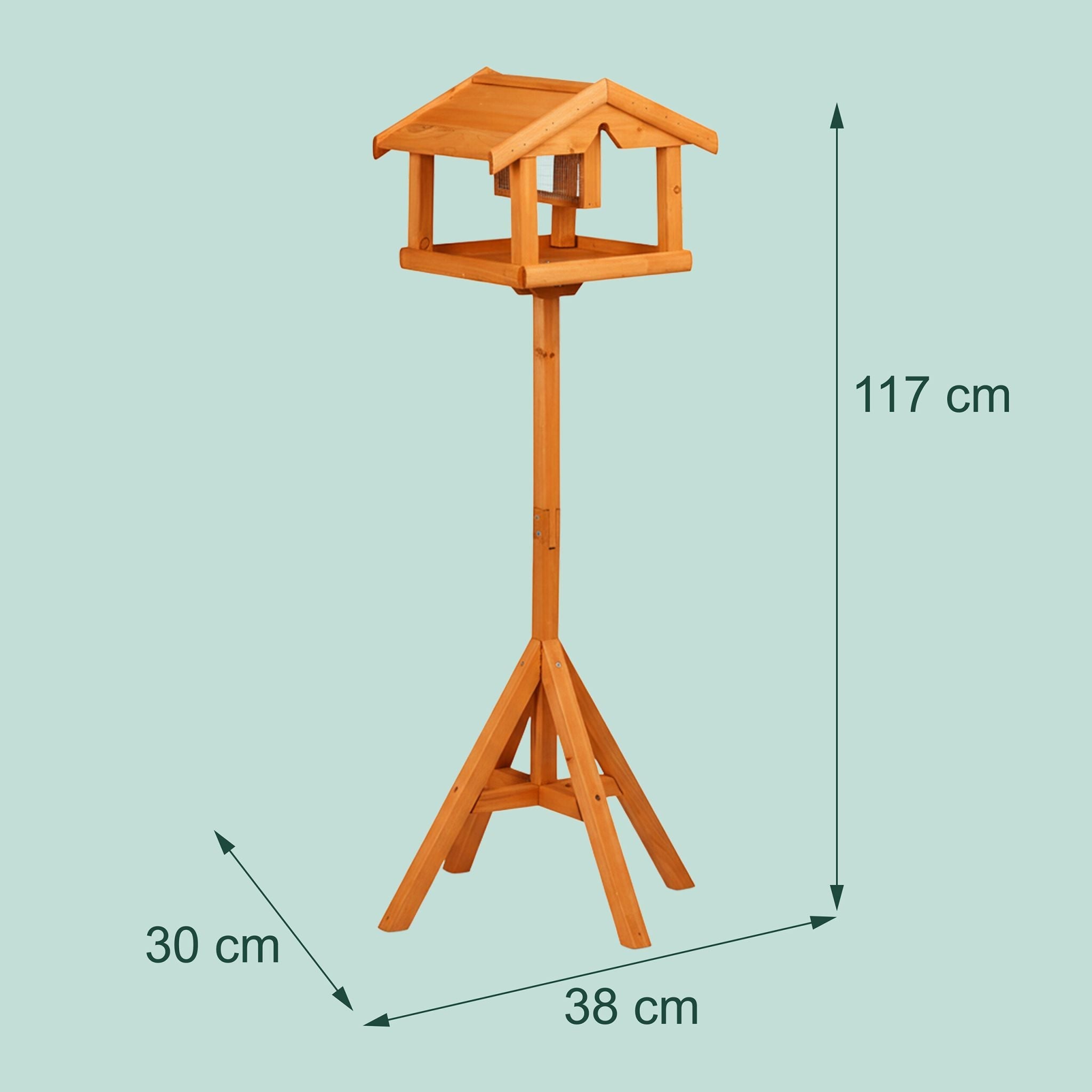 Vogelfutterhaus mit Ständer Orange von Relaxdays
