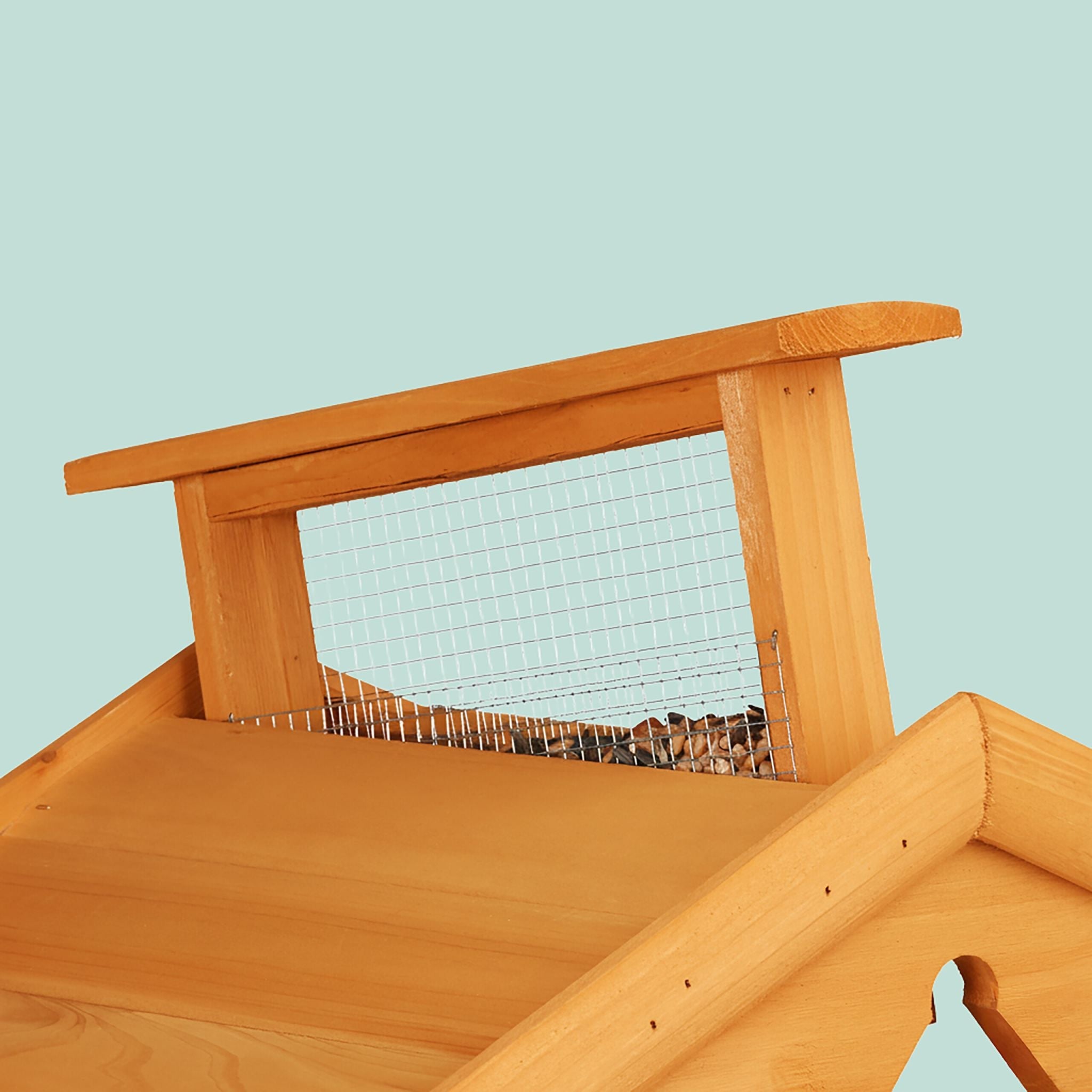 Vogelfutterhaus mit Ständer Orange von Relaxdays