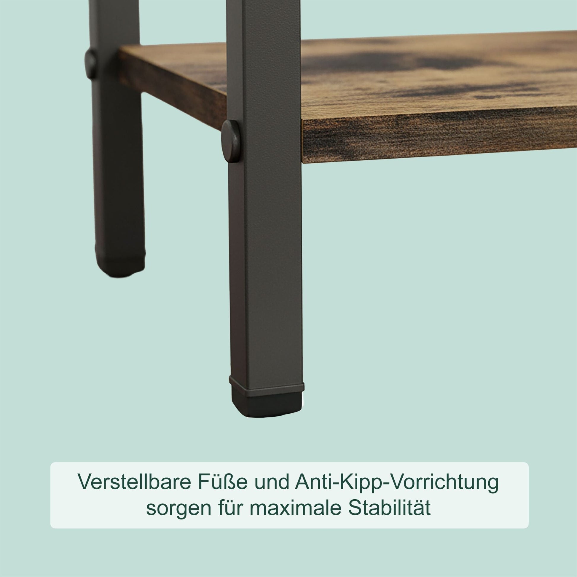 Handtuchständer mit Ablage Dunkelbraun-Schwarz von Relaxdays