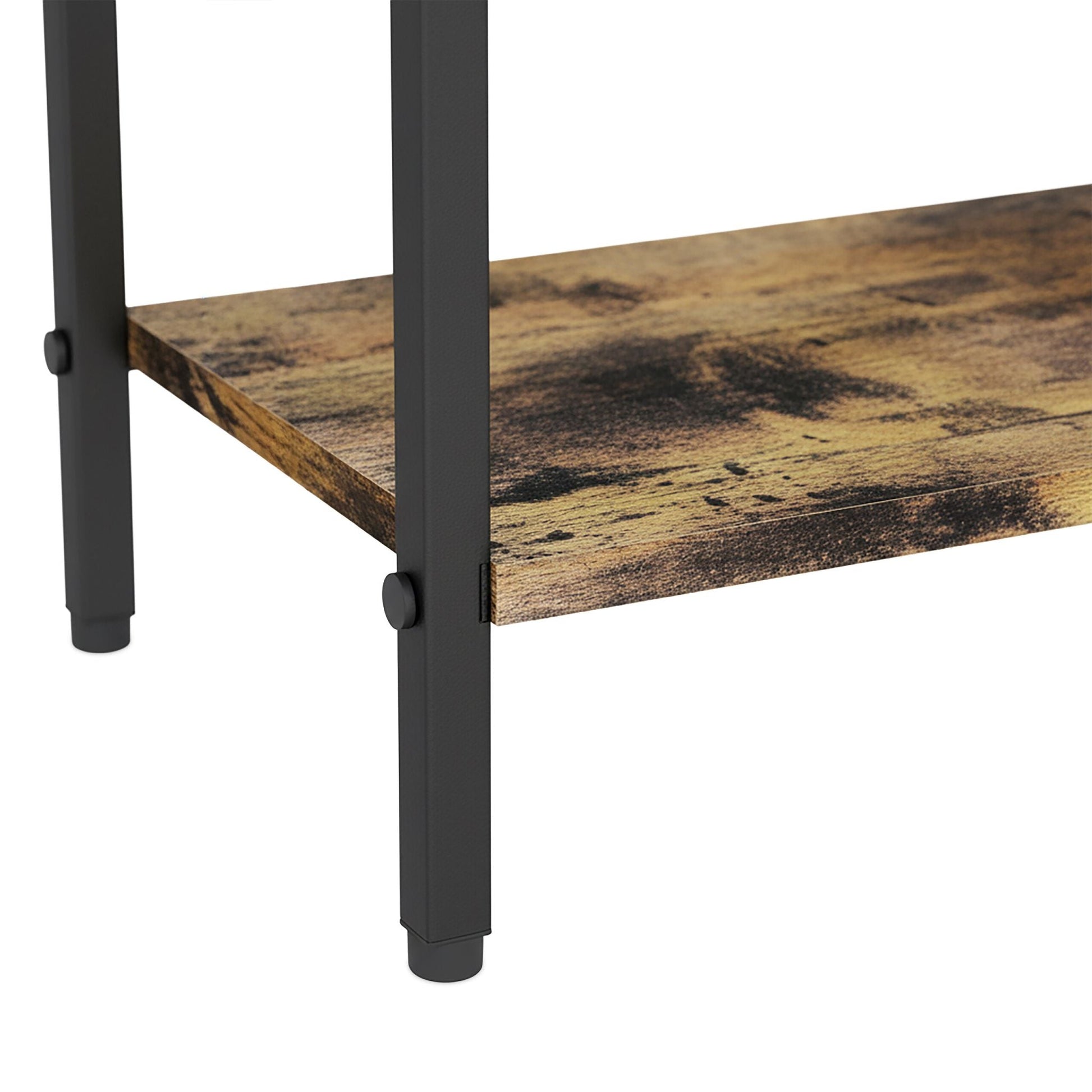 Industrial Handtuchständer mit Ablage Dunkelbraun-Schwarz von Relaxdays