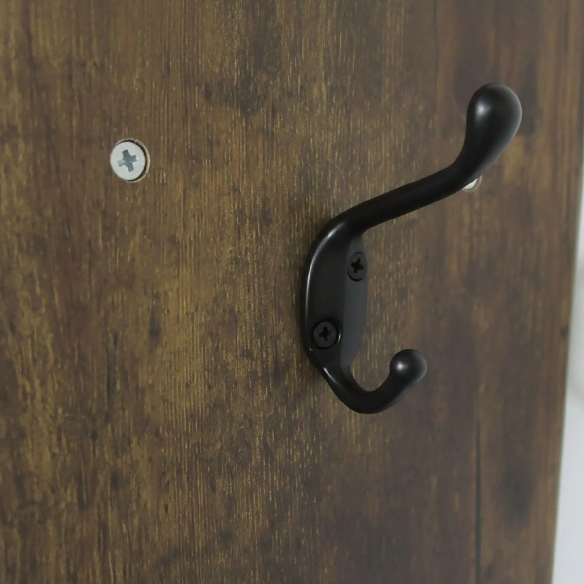 Hängeschrank mit Handtuchhalter Braun-Schwarz von Relaxdays