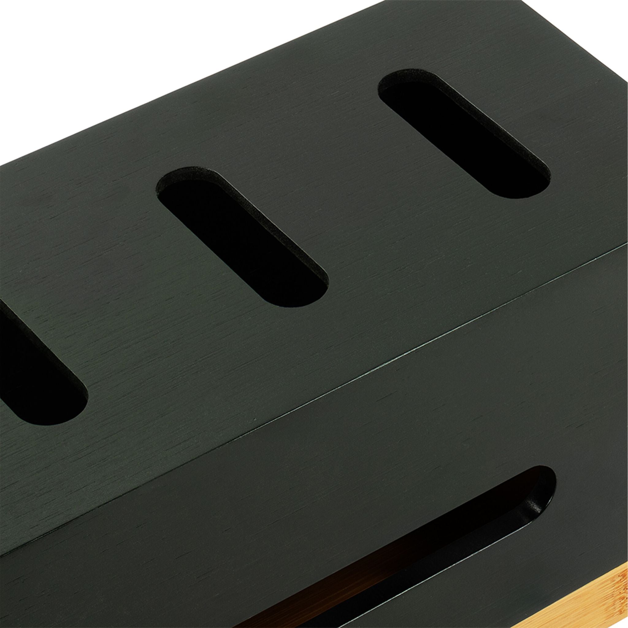 Kabelbox Bambus Hellbraun-Schwarz von Relaxdays