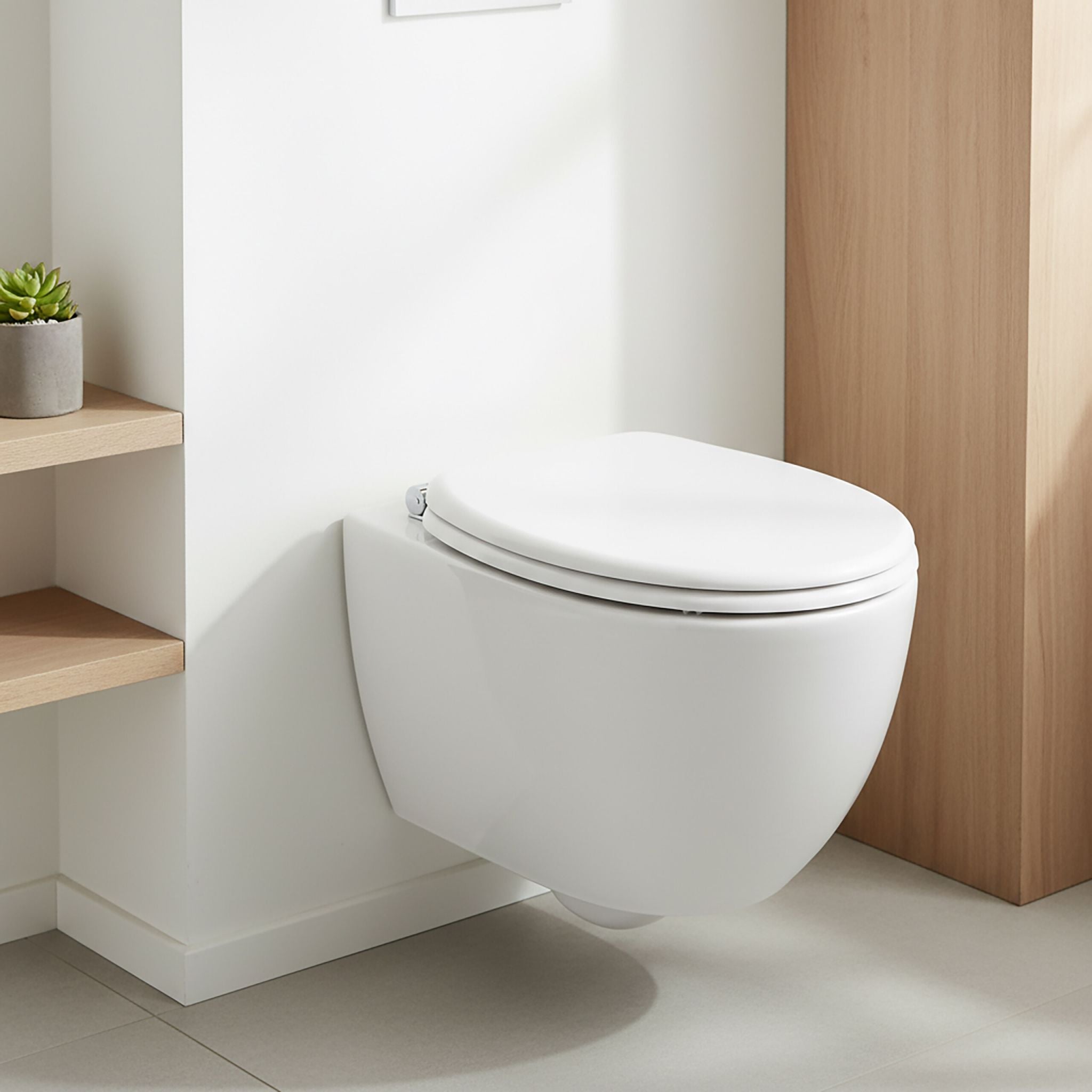 Toilettendeckel mit Absenkautomatik Weiss-Silber von Relaxdays