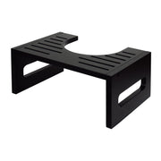 Toilettenhocker Bambus Schwarz von Relaxdays
