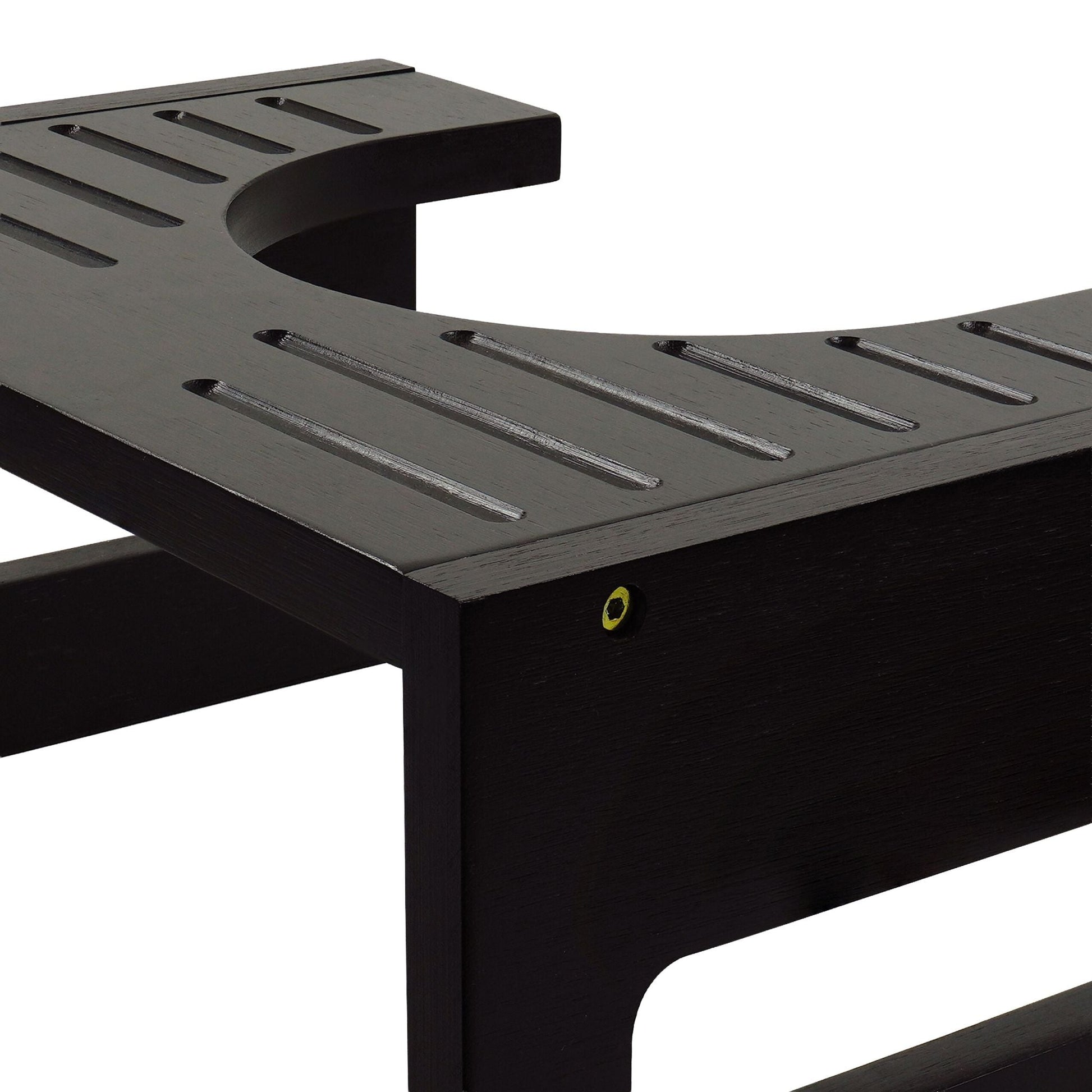 Toilettenhocker Bambus Schwarz von Relaxdays