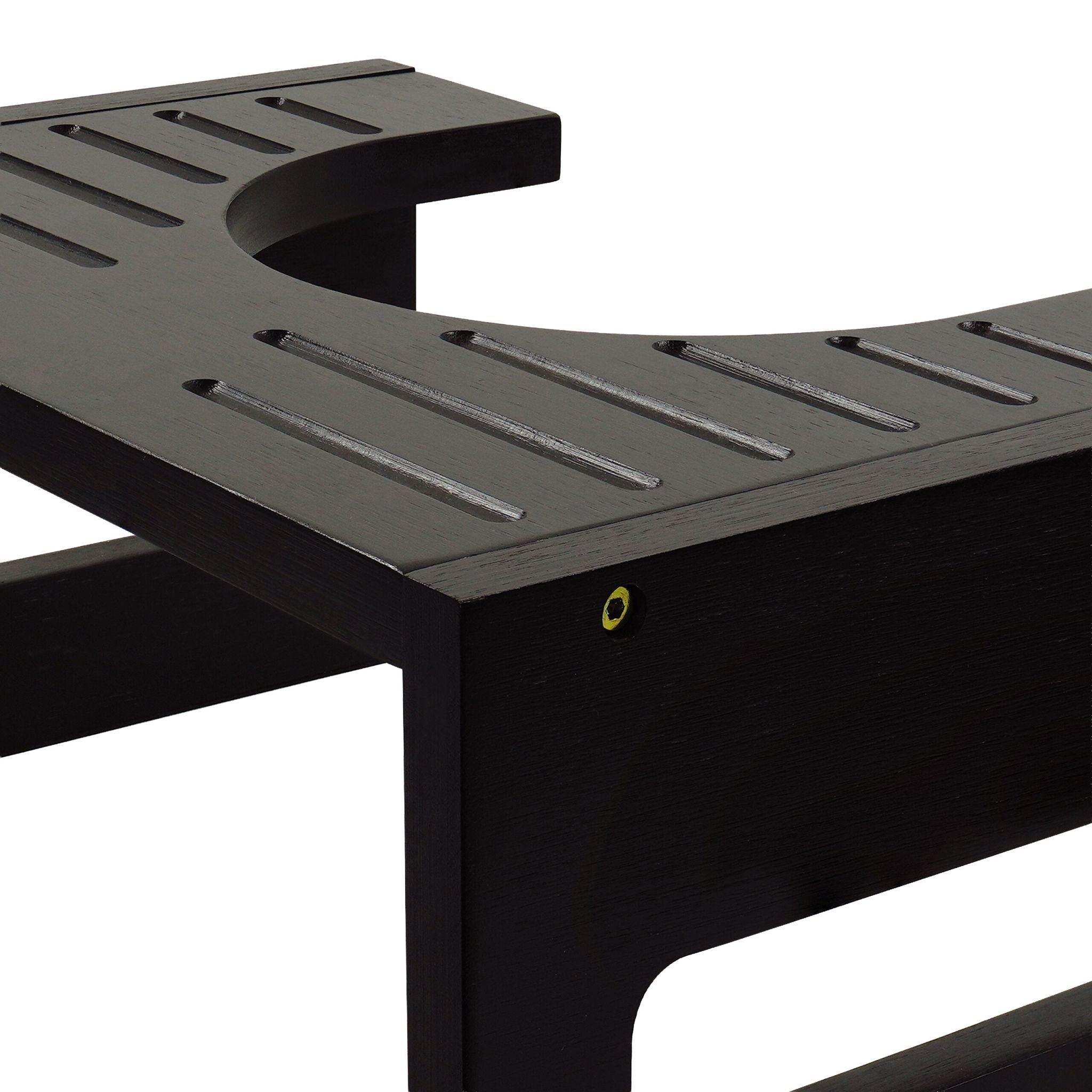 Toilettenhocker Bambus Schwarz von Relaxdays