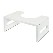 Toilettenhocker Bambus Weiss von Relaxdays