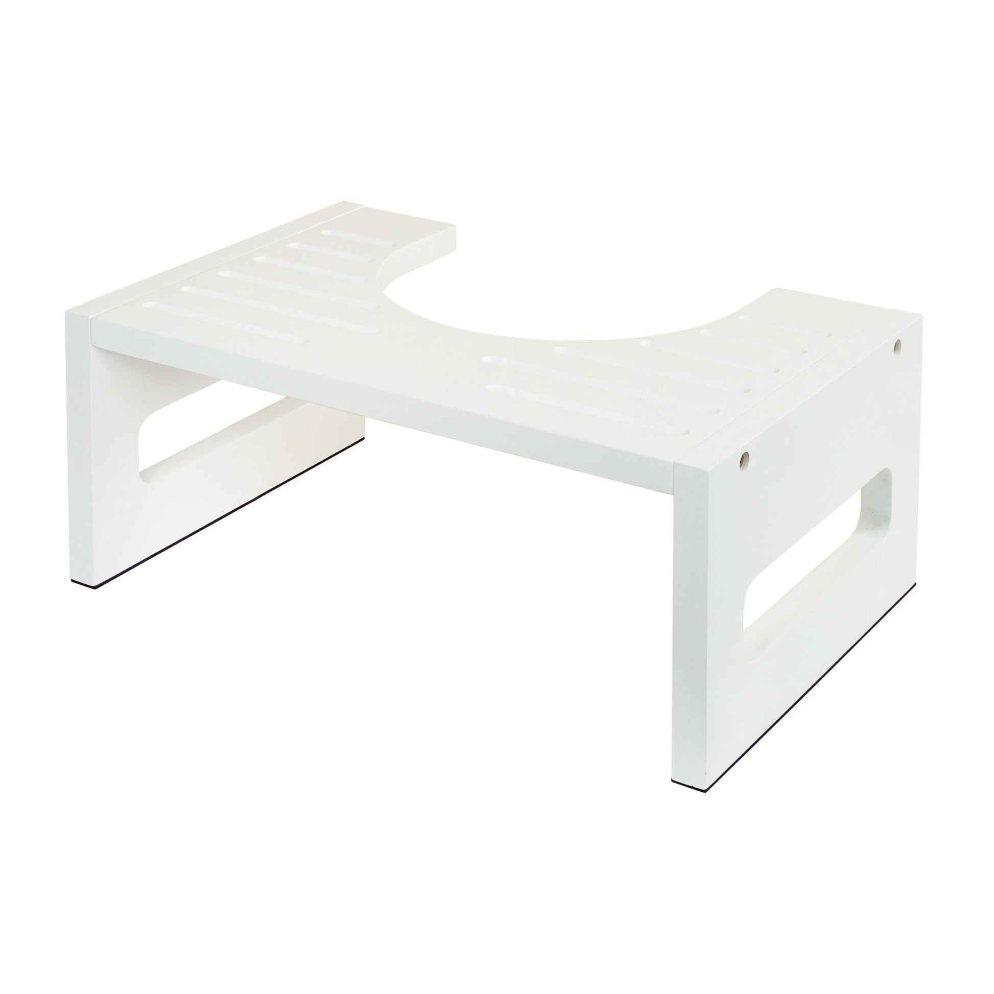 Toilettenhocker Bambus Weiss von Relaxdays