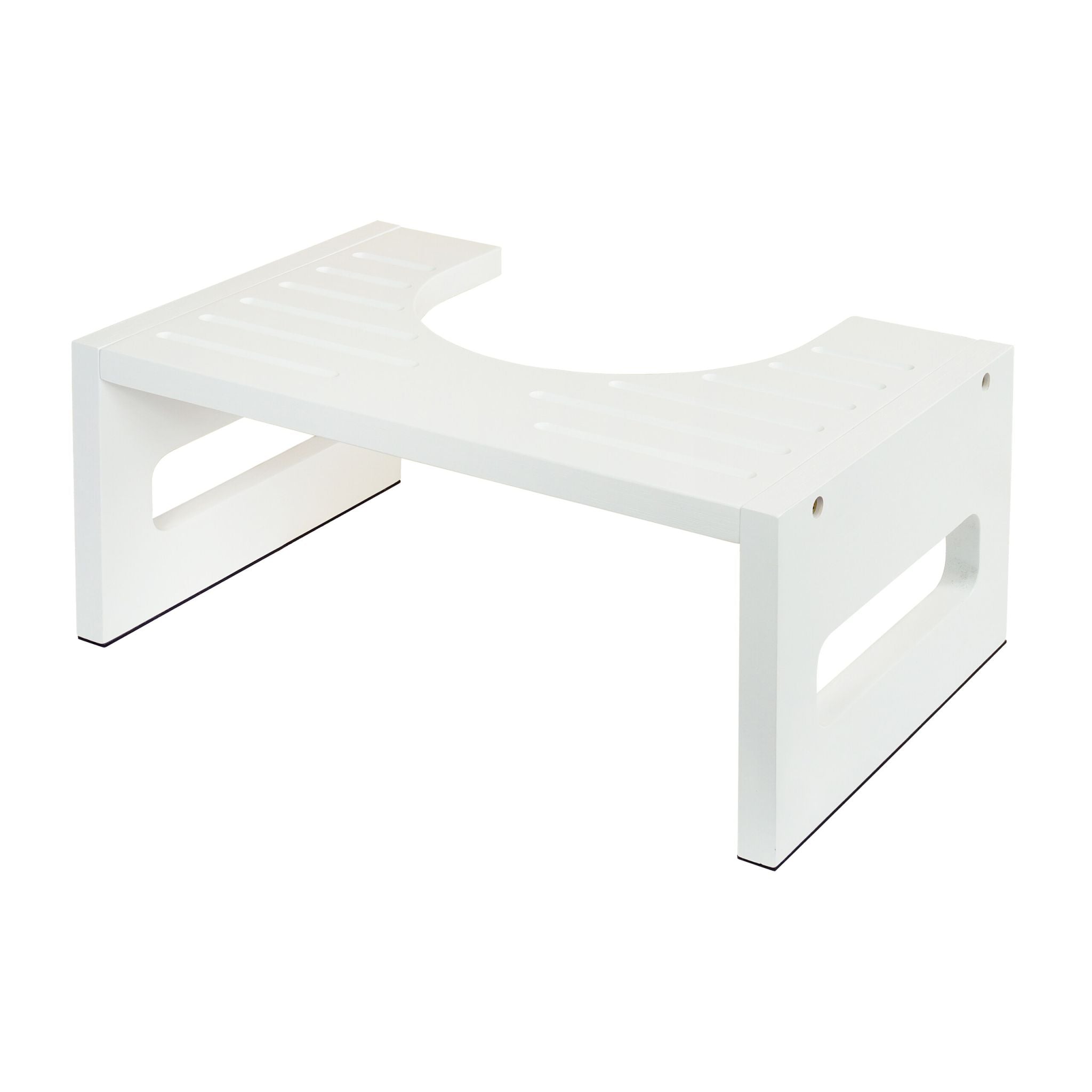 Toilettenhocker Bambus Weiss von Relaxdays
