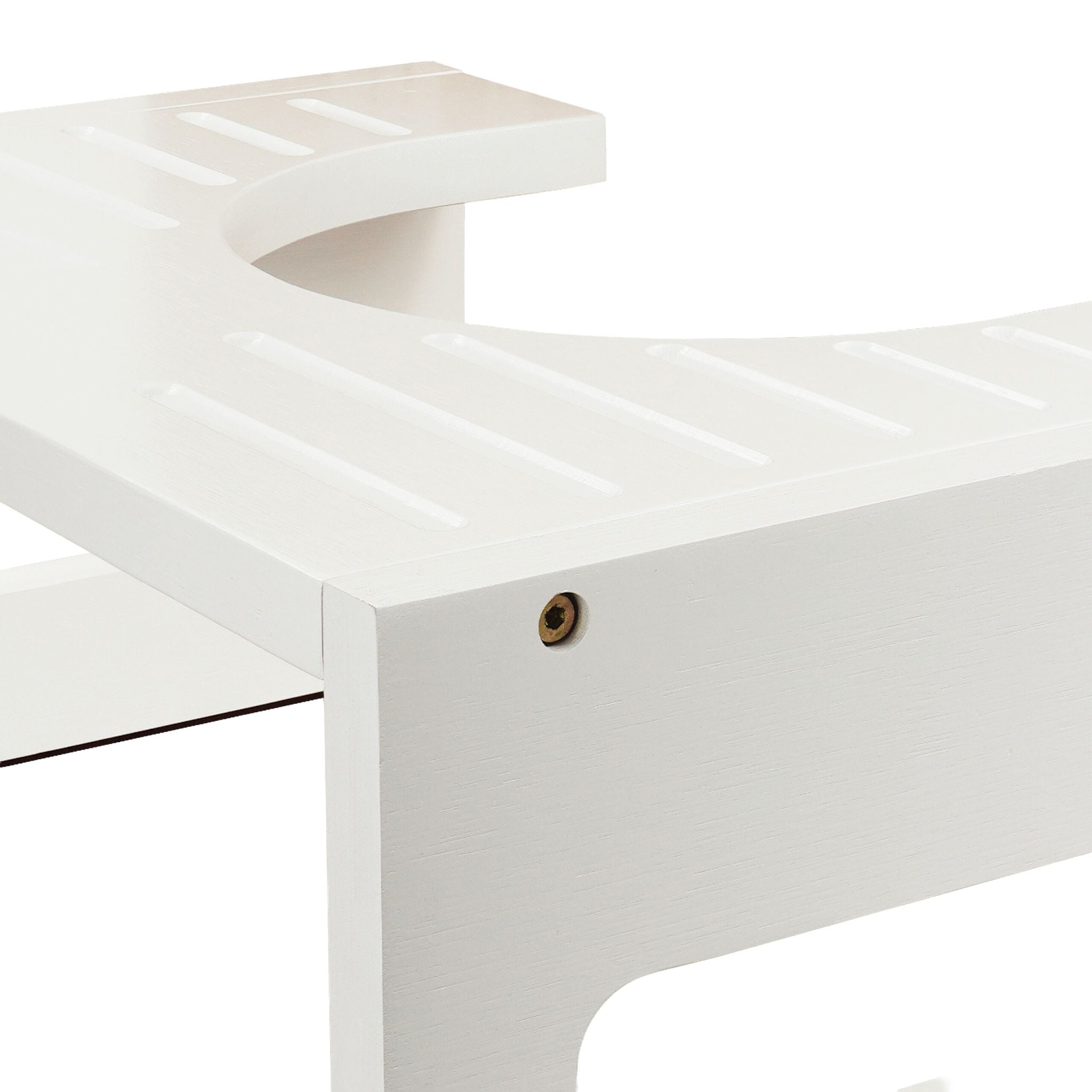 Toilettenhocker Bambus Weiss von Relaxdays
