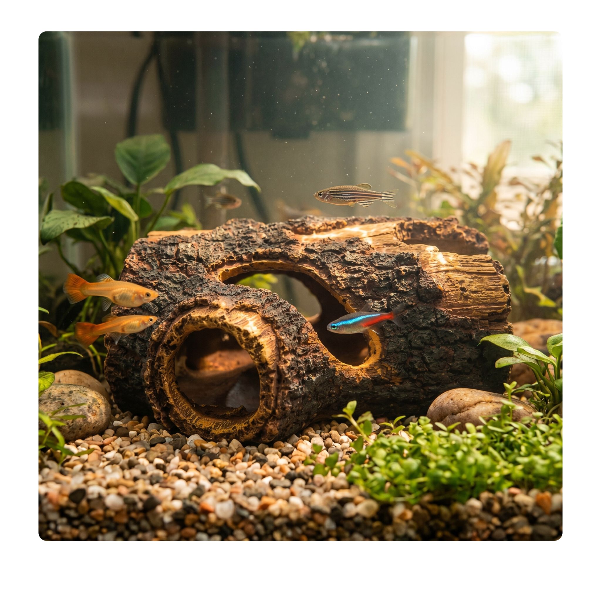 Aquarium Deko Baumstamm Braun von Relaxdays