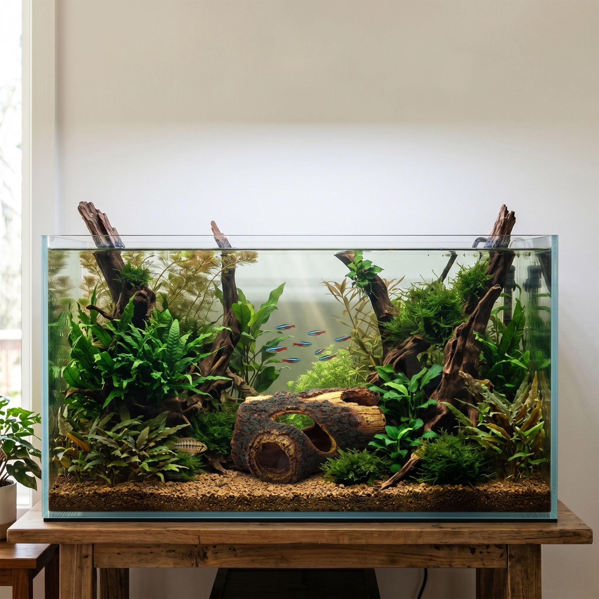 Aquarium Deko Baumstamm Braun von Relaxdays