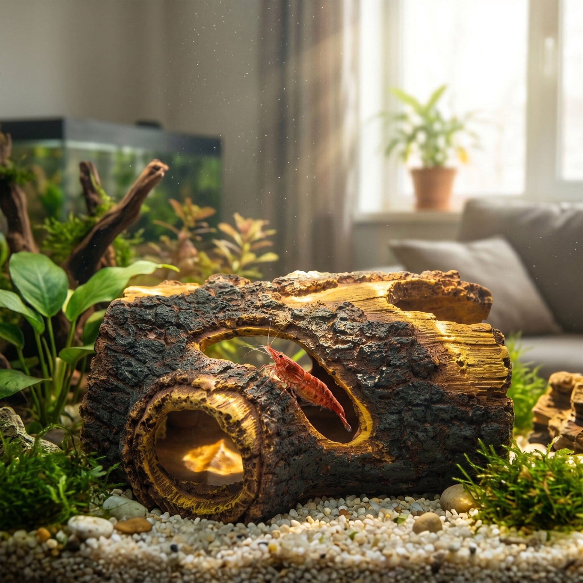 Aquarium Deko Baumstamm Braun von Relaxdays
