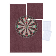 Dartscheibe Schutz 6-teilig Filz Dunkelrot von Relaxdays