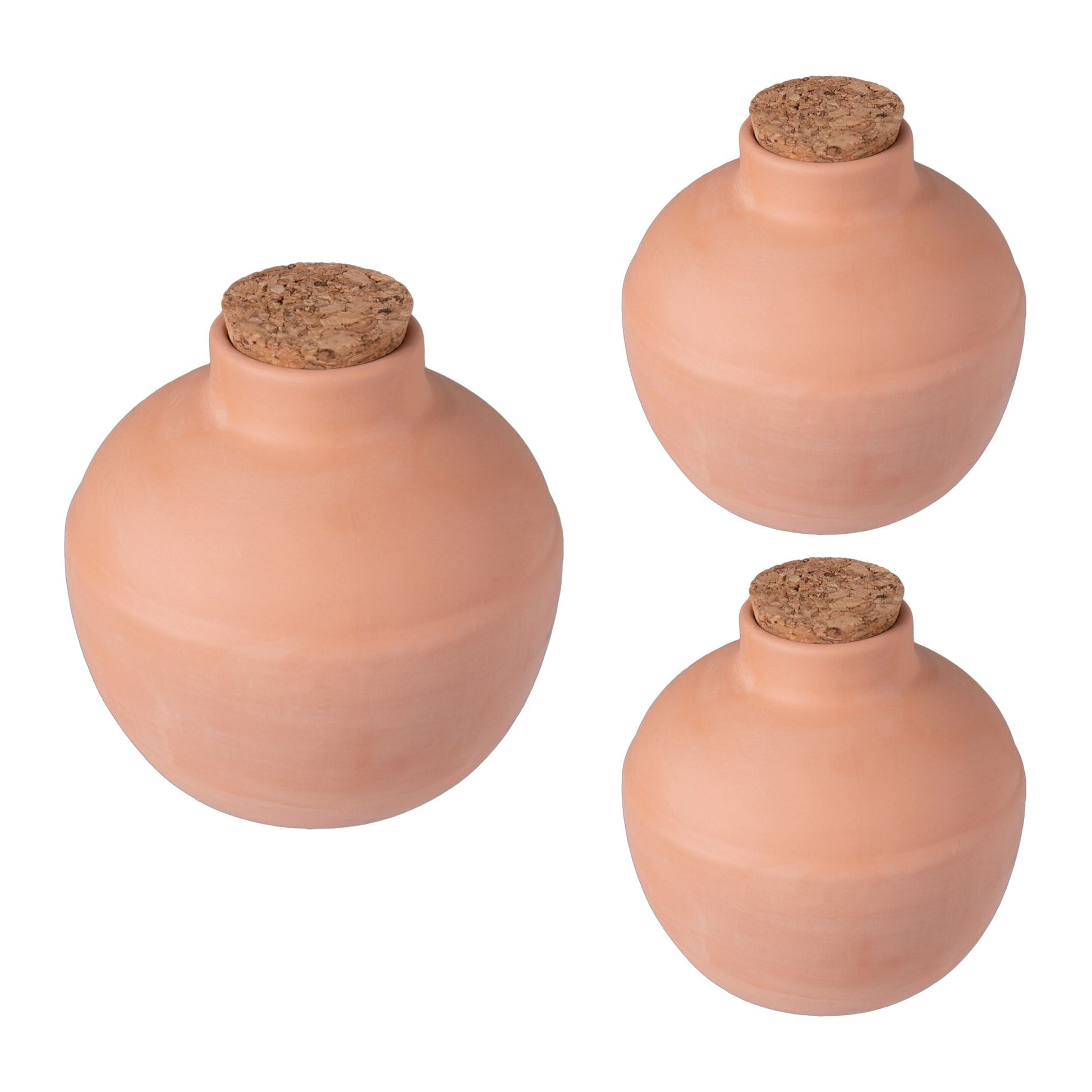 Ollas zur Bewässerung 800 ml 3er-Set Braun-Hellbraun von Relaxdays
