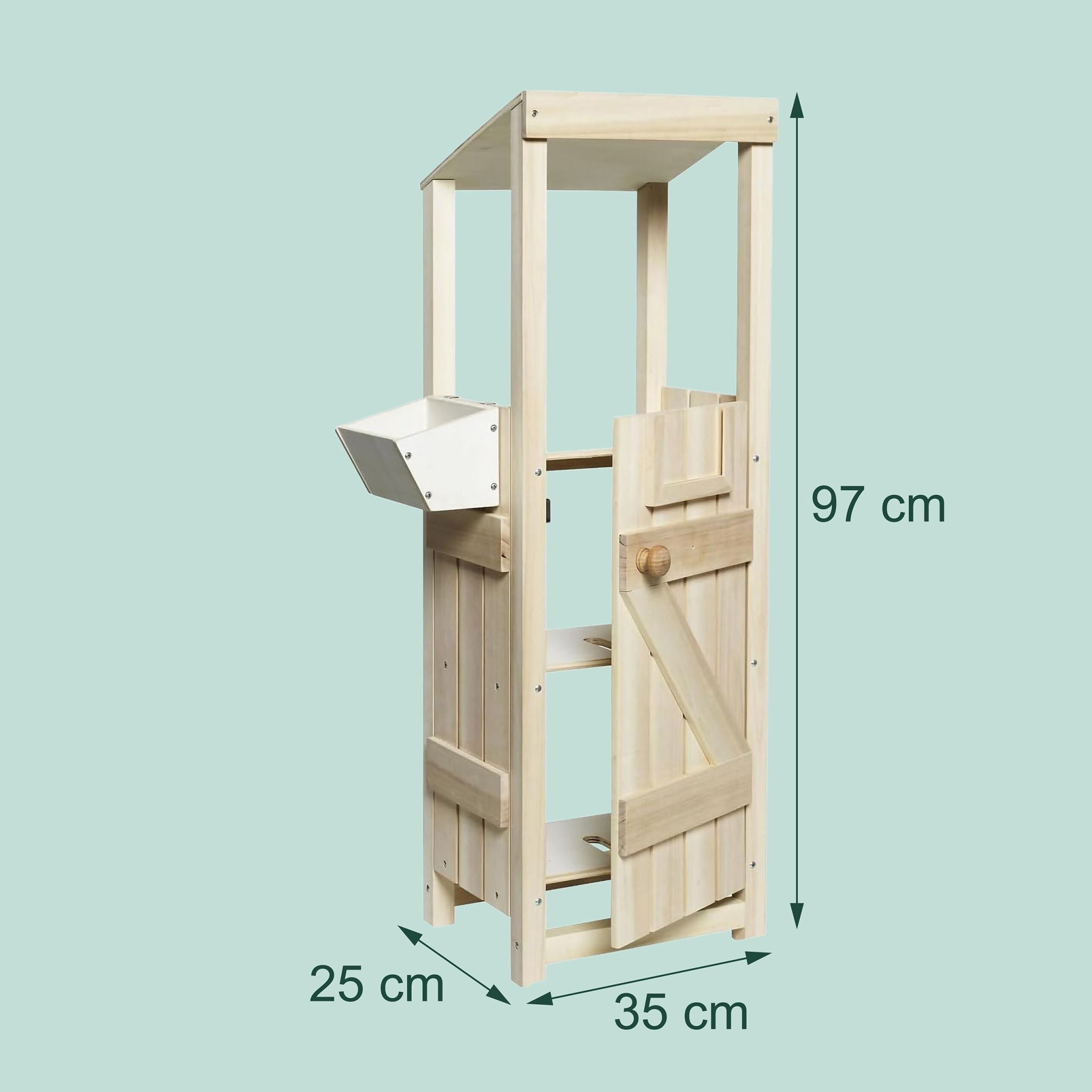 Hobby Horse Stall für 2 Pferde Weiss-Hellbraun