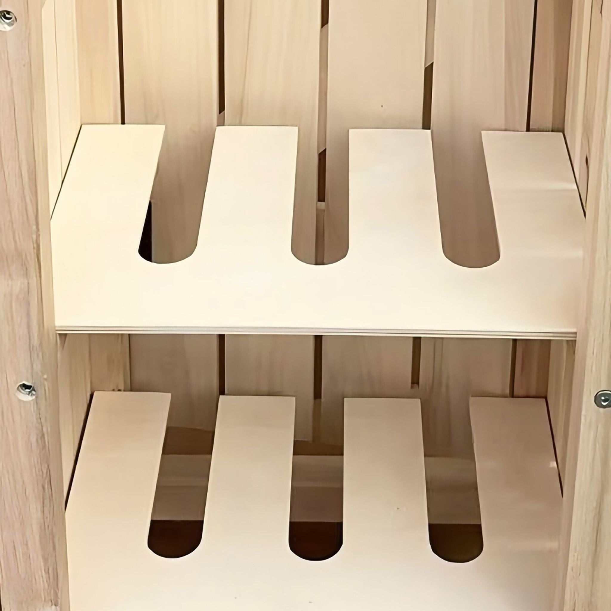 Hobby Horse Stall für 2 Pferde Weiss-Hellbraun