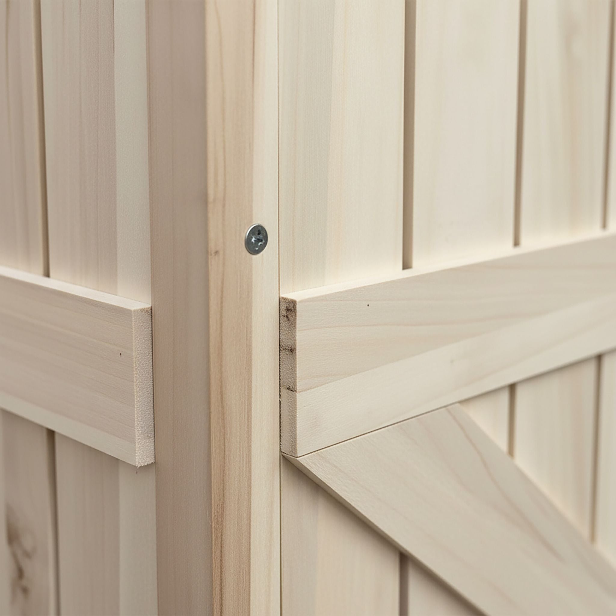 Hobby Horse Stall für 2 Pferde Weiss-Hellbraun