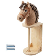 Steckenpferd Halter Wand für Hobby Horse Hellbraun von Relaxdays