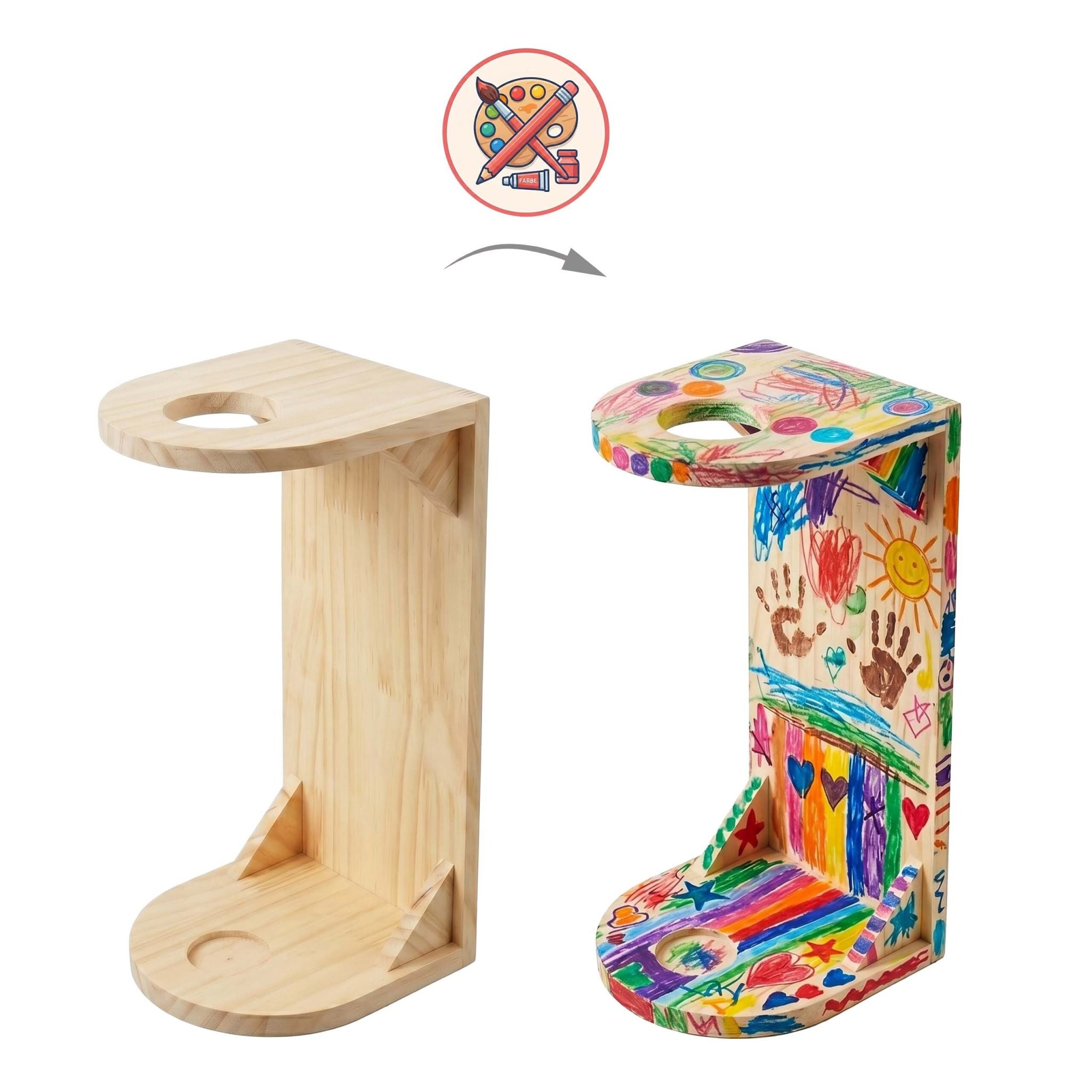 Steckenpferd Halter Wand für Hobby Horse Hellbraun von Relaxdays